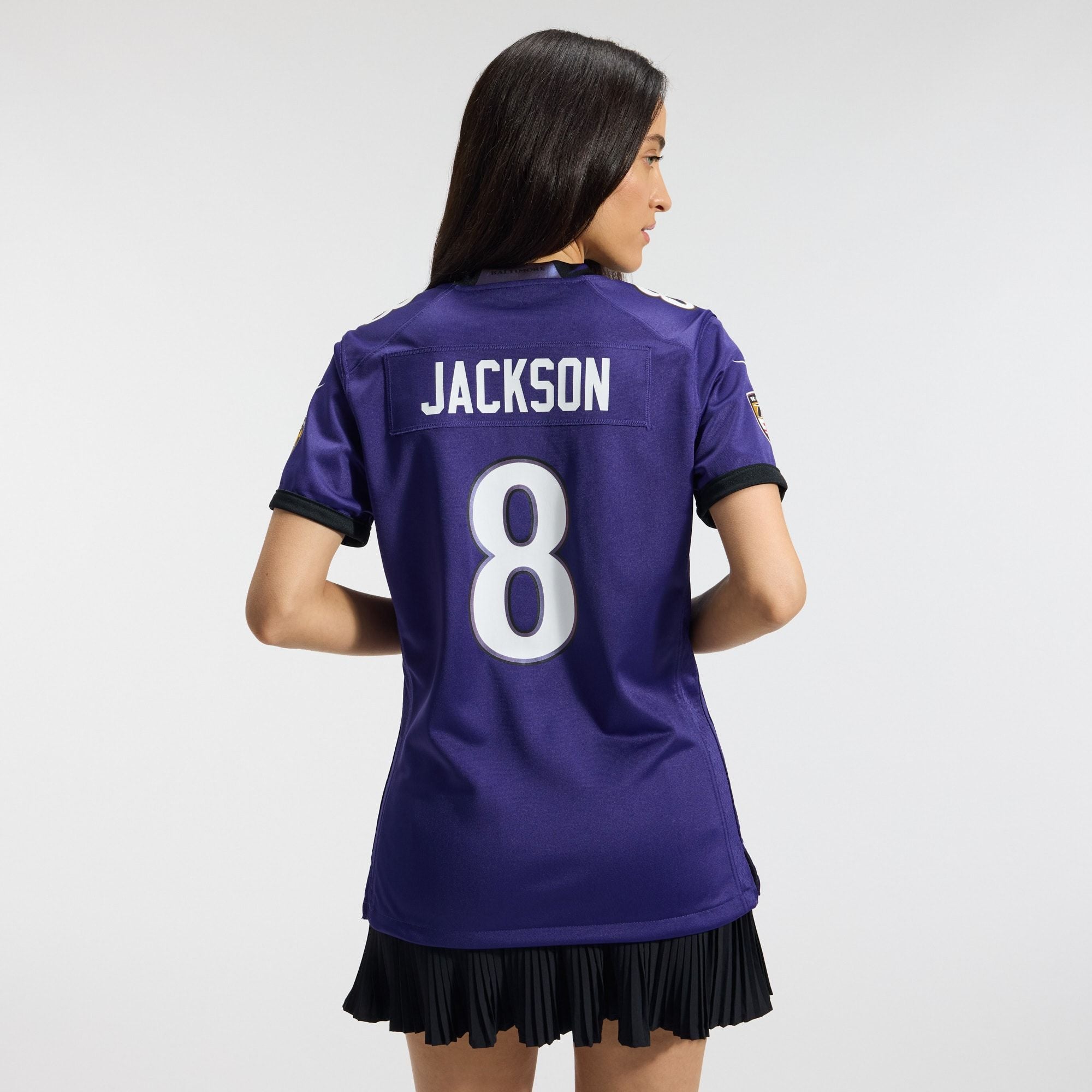 Women's Baltimore Ravens Lamar Jackson Nike Purple Team Game Jersey