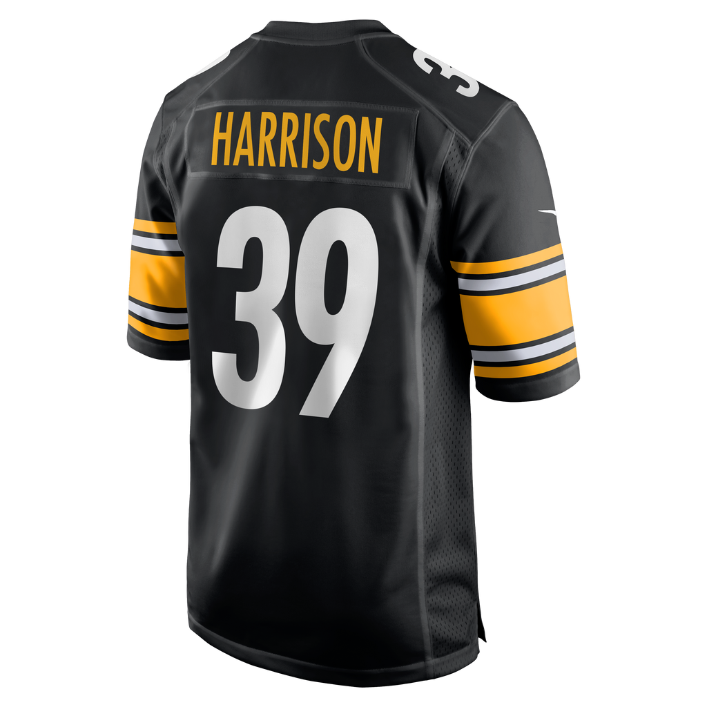 Men's Pittsburgh Steelers Malik Harrison Nike Black Team Game Jersey