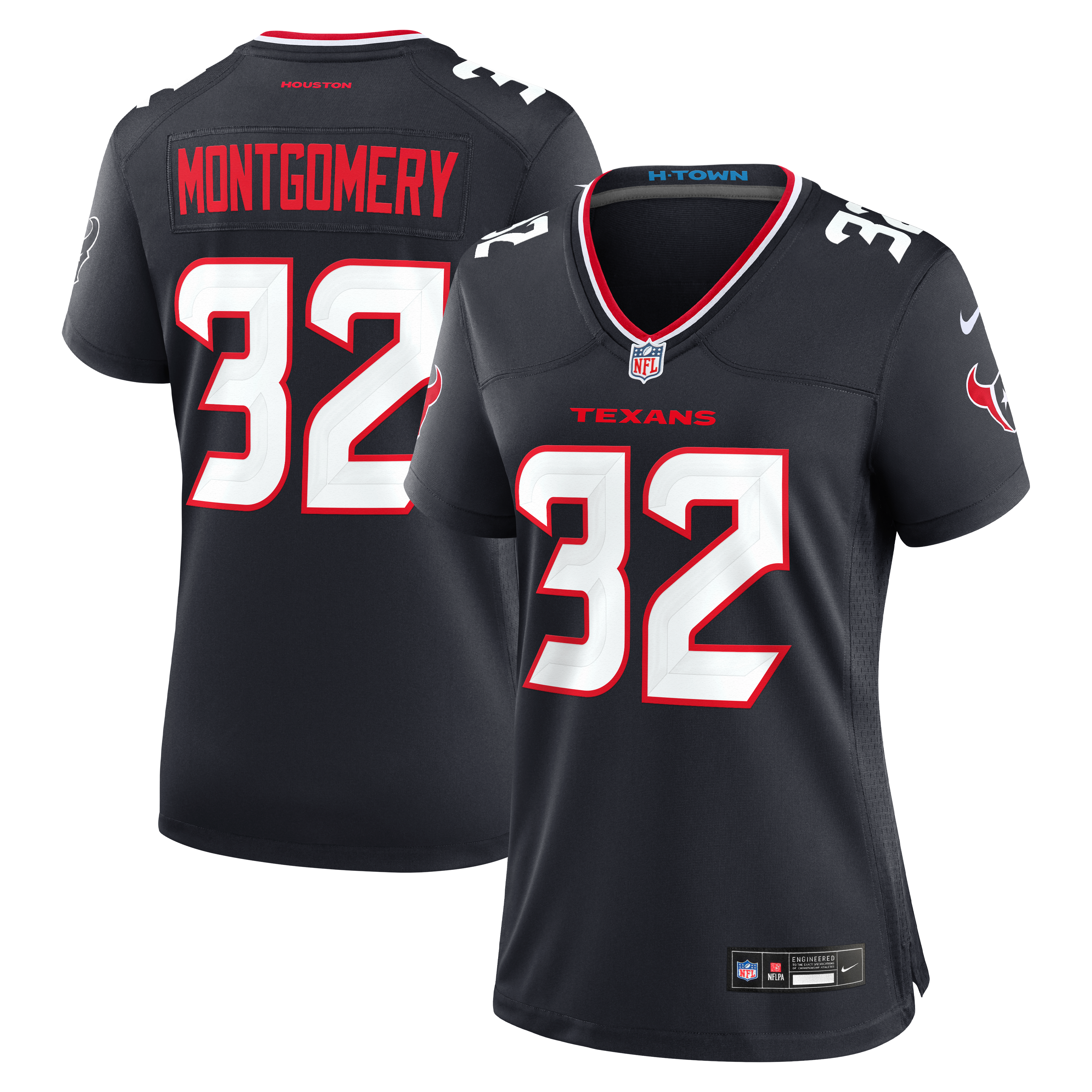 Women's Houston Texans David Montgomery Nike Navy Game Jersey