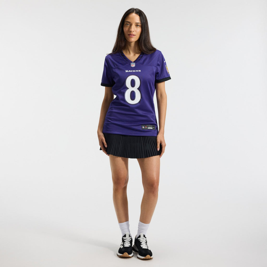 Women's Baltimore Ravens Lamar Jackson Nike Purple Team Game Jersey