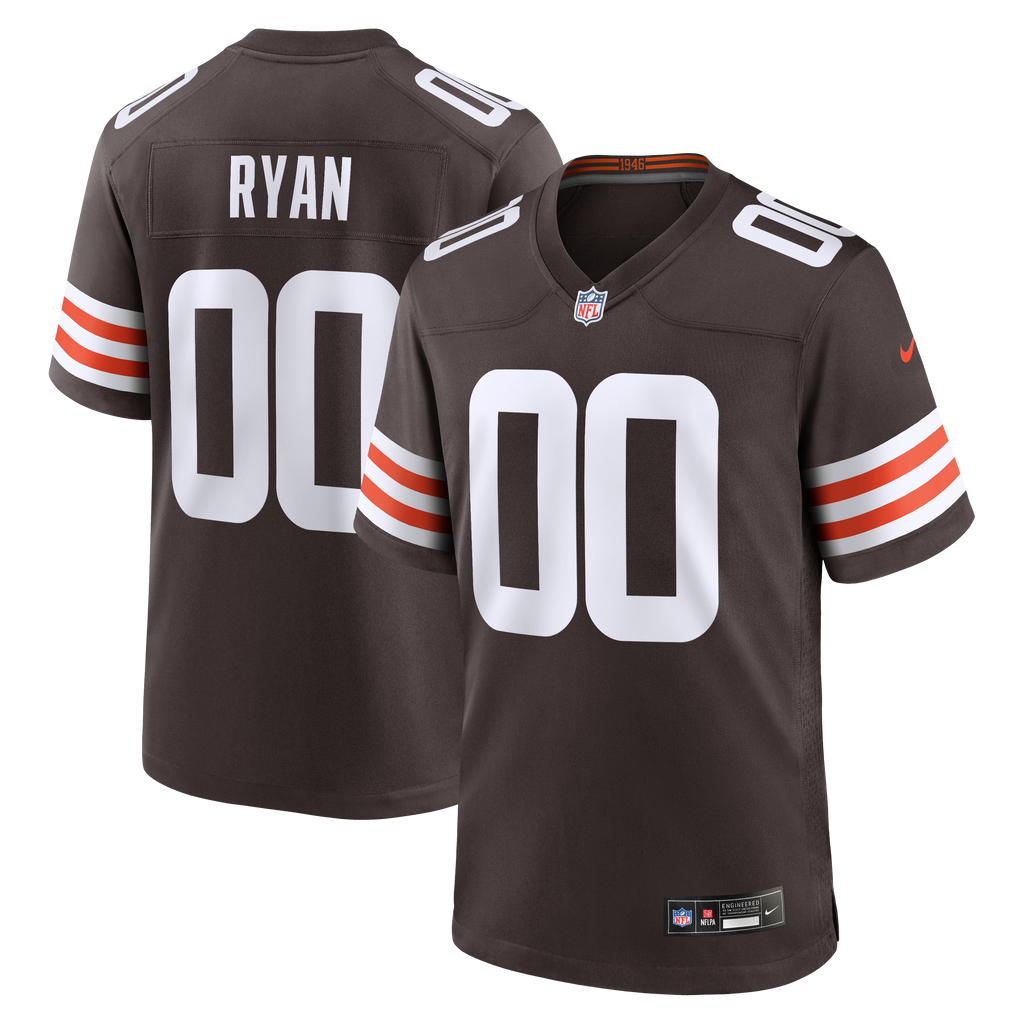 Men's Cleveland Browns Carsen Ryan Nike Brown Game Jersey