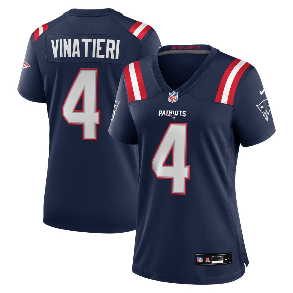 Women's New England Patriots Adam Vinatieri Nike Navy Team Retired Game Jersey