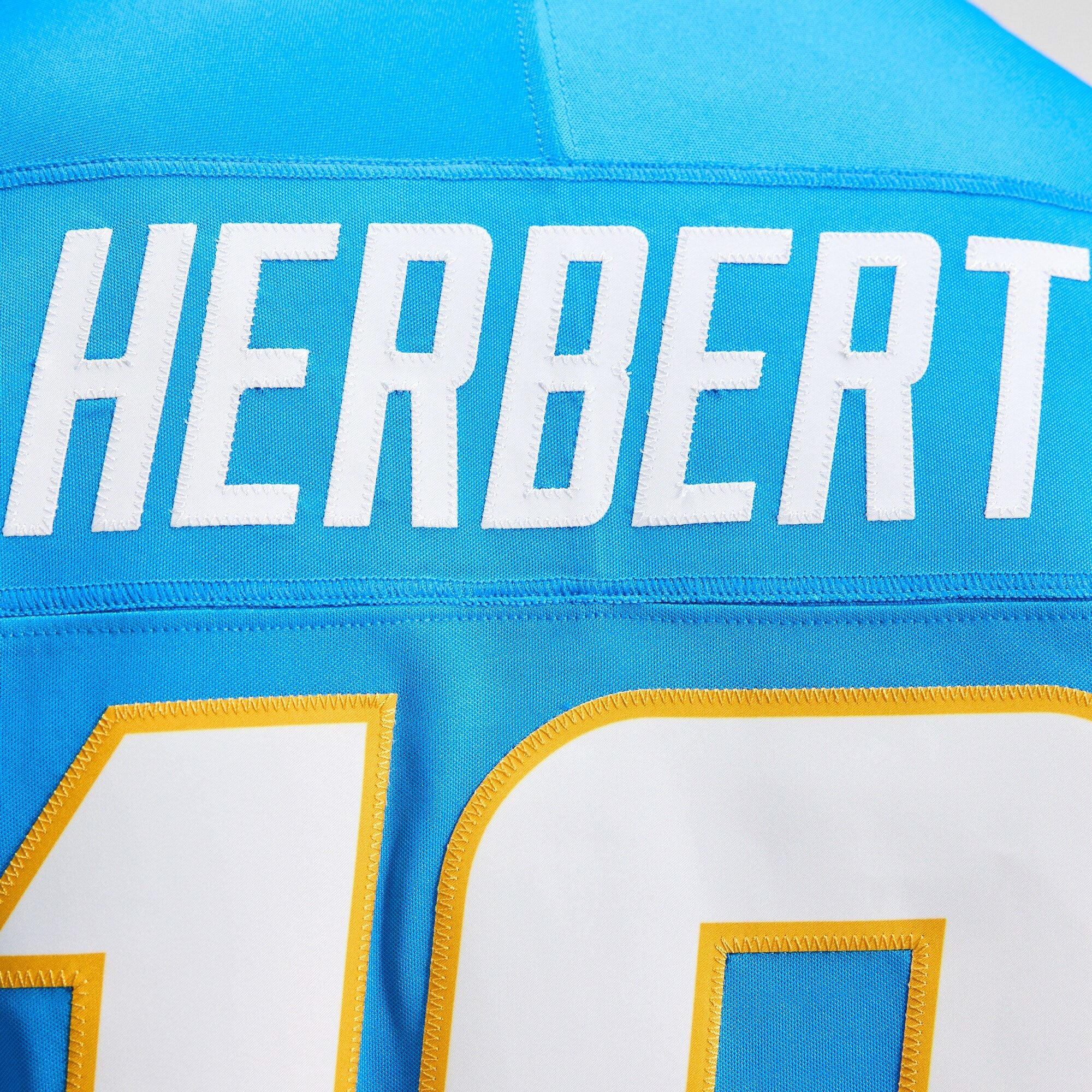 Men's Los Angeles Chargers Justin Herbert Nike Powder Blue Team Vapor Fuse Stitched Limited Jersey