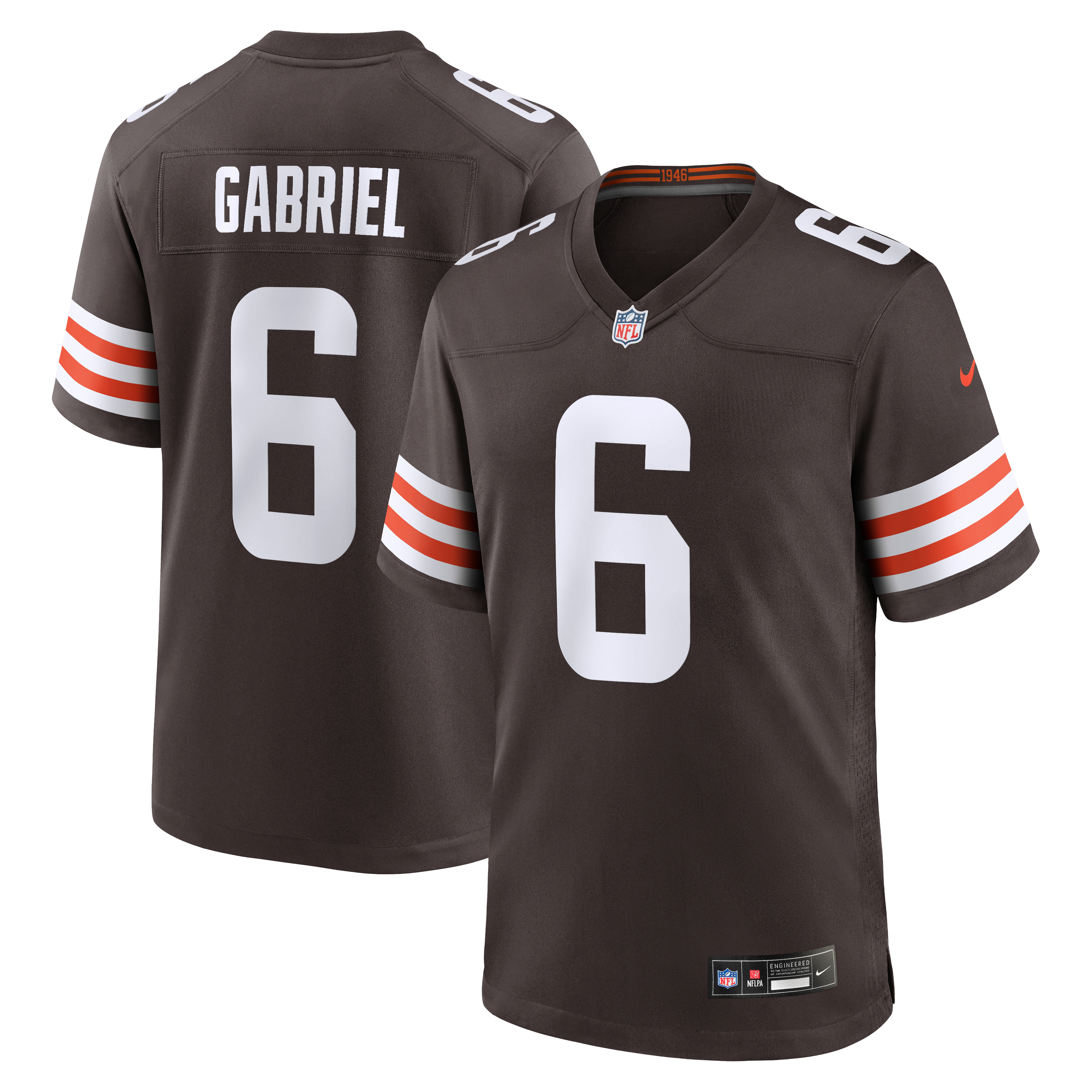 Men's Cleveland Browns Dillon Gabriel Nike Brown Team Game Jersey