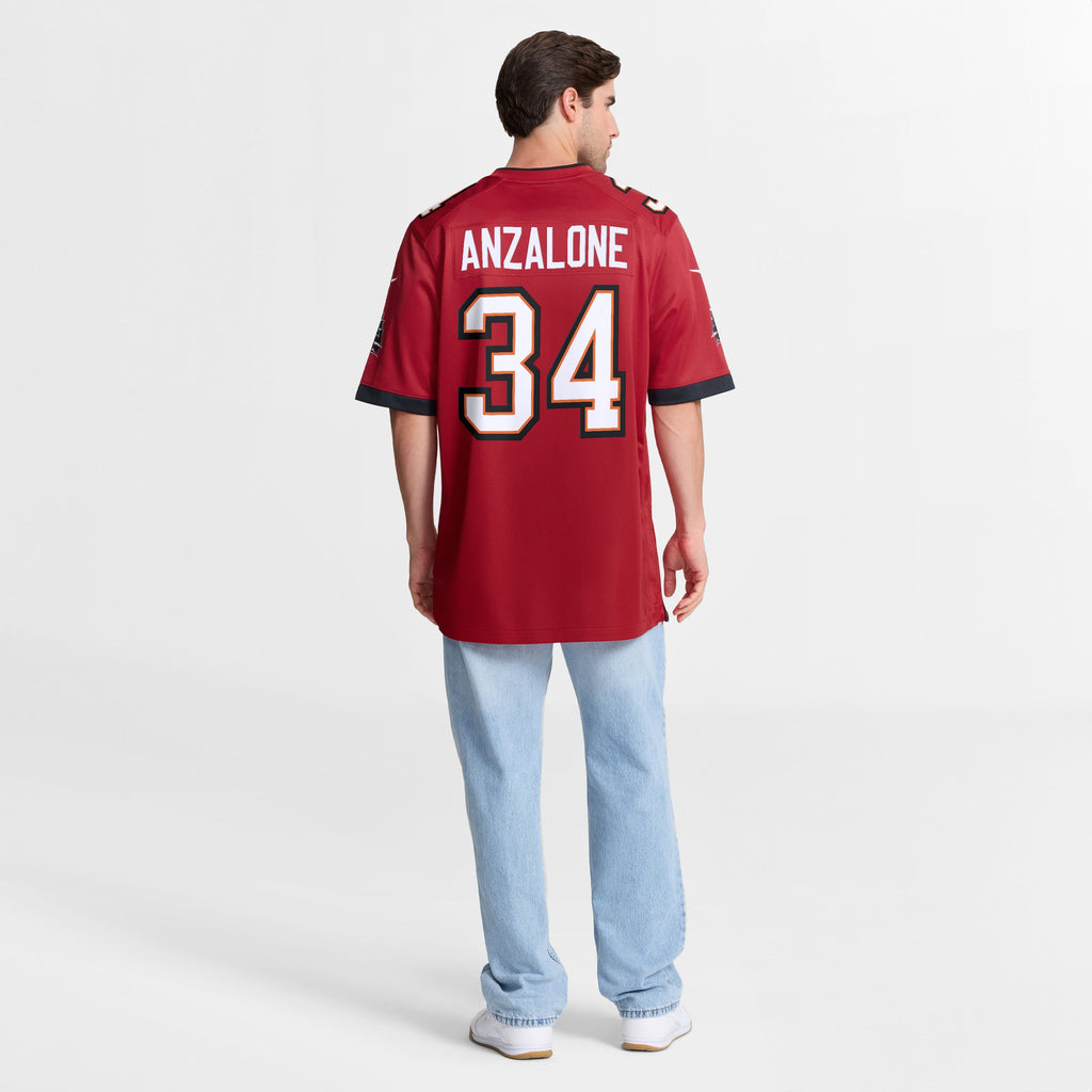 Men's Tampa Bay Buccaneers Alex Anzalone Nike Red Team Game Jersey