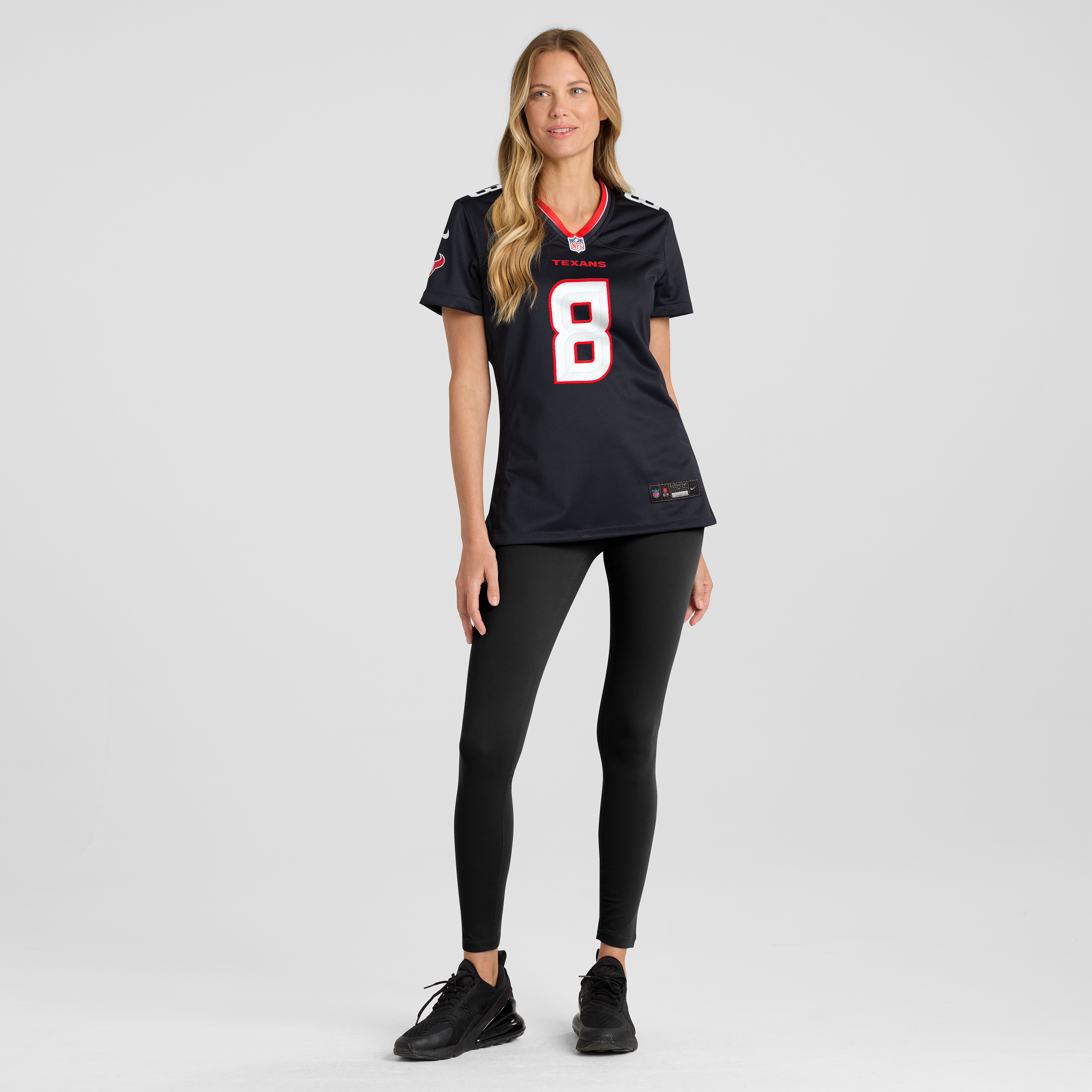Women's Houston Texans Cade Stover Nike Navy Team Game Jersey