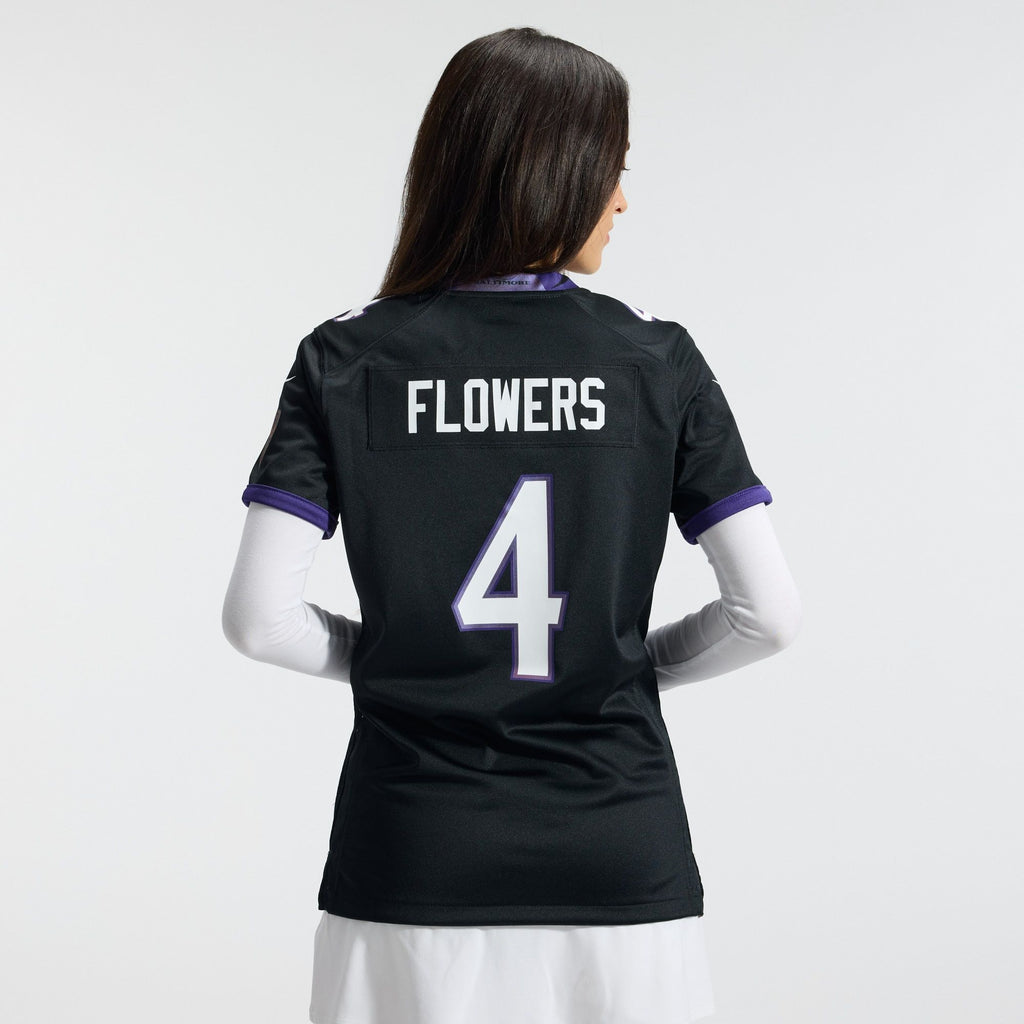 Women's Baltimore Ravens Zay Flowers Nike Black Alternate Game Jersey