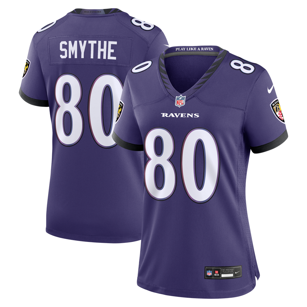 Women's Baltimore Ravens Durham Smythe Nike Purple Team Game Jersey