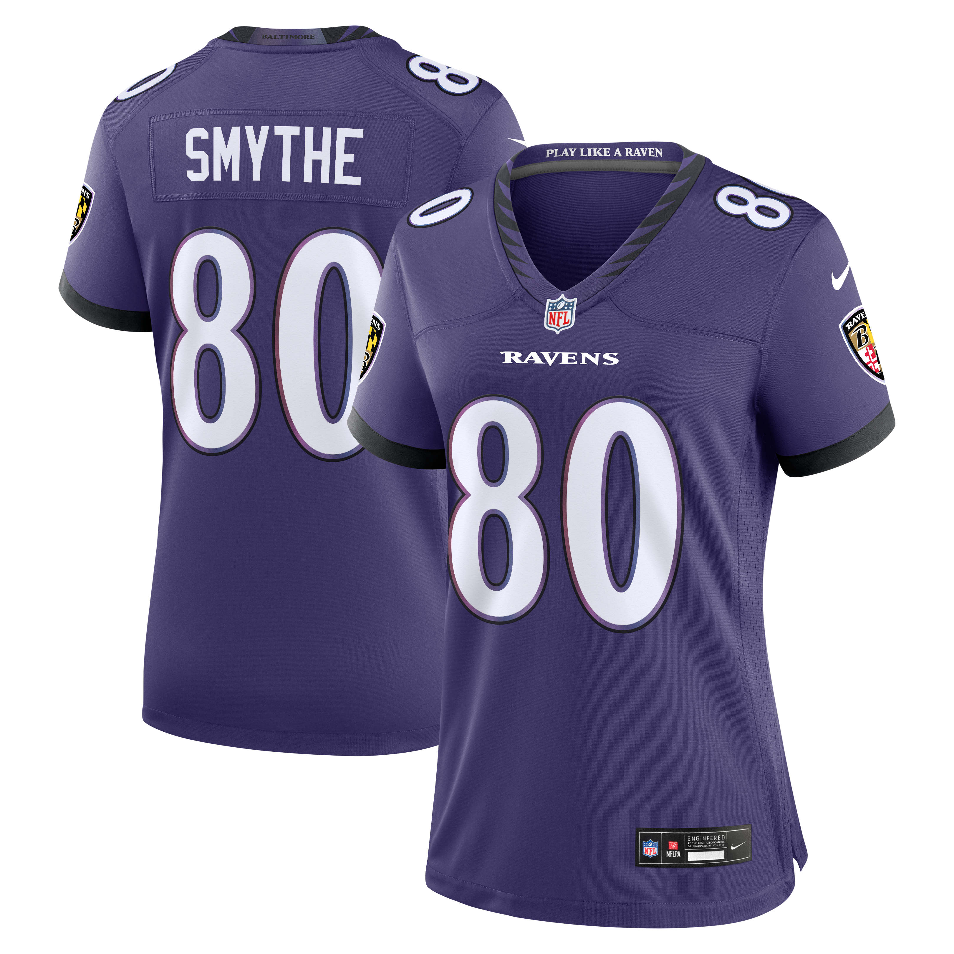 Women's Baltimore Ravens Durham Smythe Nike Purple Team Game Jersey