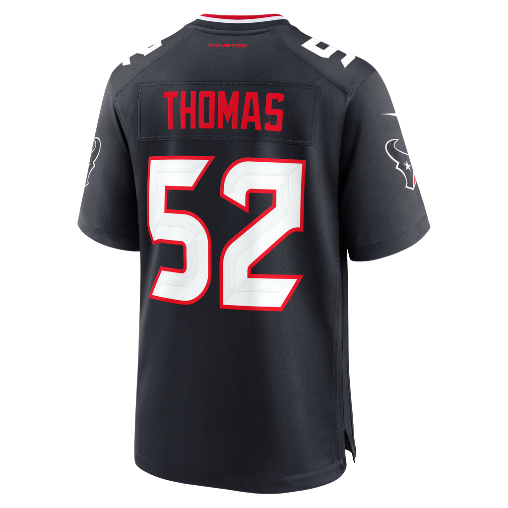 Men's Houston Texans Xavier Thomas Nike Navy Team Game Jersey