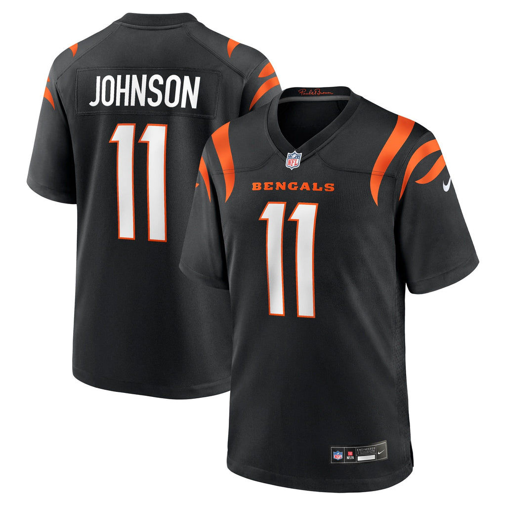 Men's Cincinnati Bengals Josh Johnson Nike Black Team Game Jersey