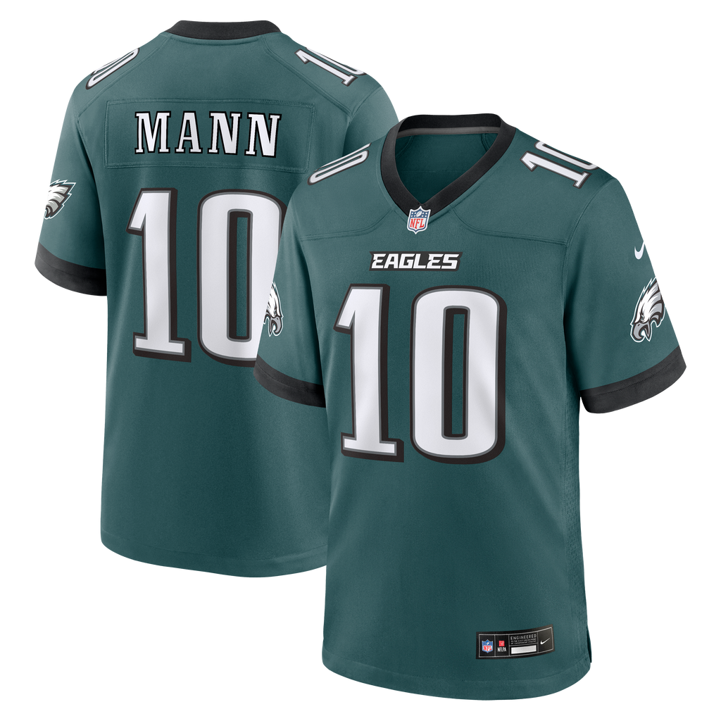 Men's Philadelphia Eagles Braden Mann Nike Midnight Green Team Game Jersey