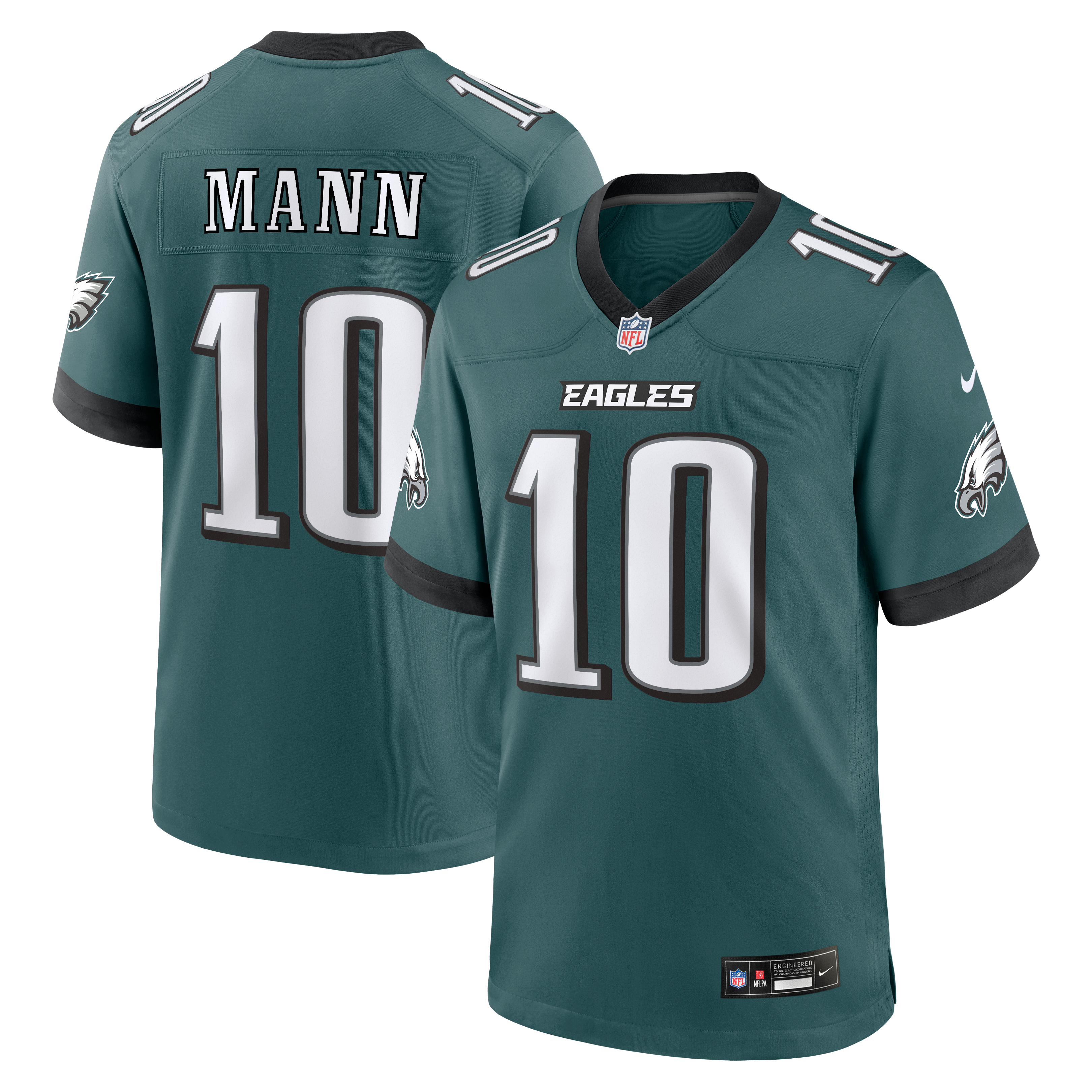Men's Philadelphia Eagles Braden Mann Nike Midnight Green Team Game Jersey