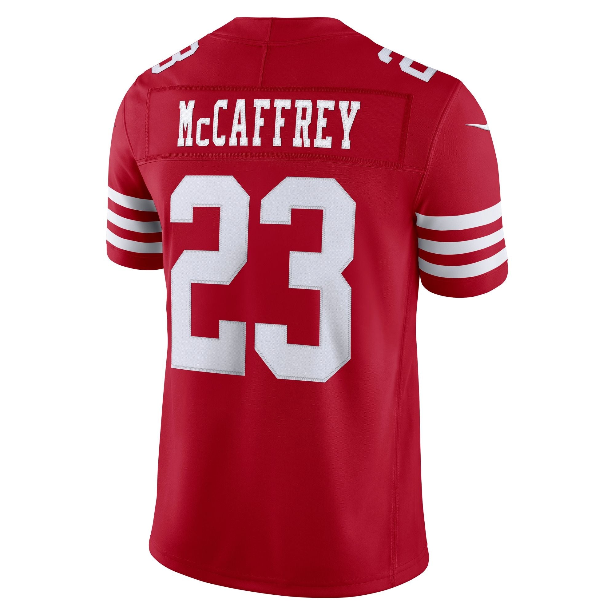 Men's San Francisco 49Ers Christian Mccaffrey Nike Scarlet Team Vapor Fuse Stitched Limited Jersey