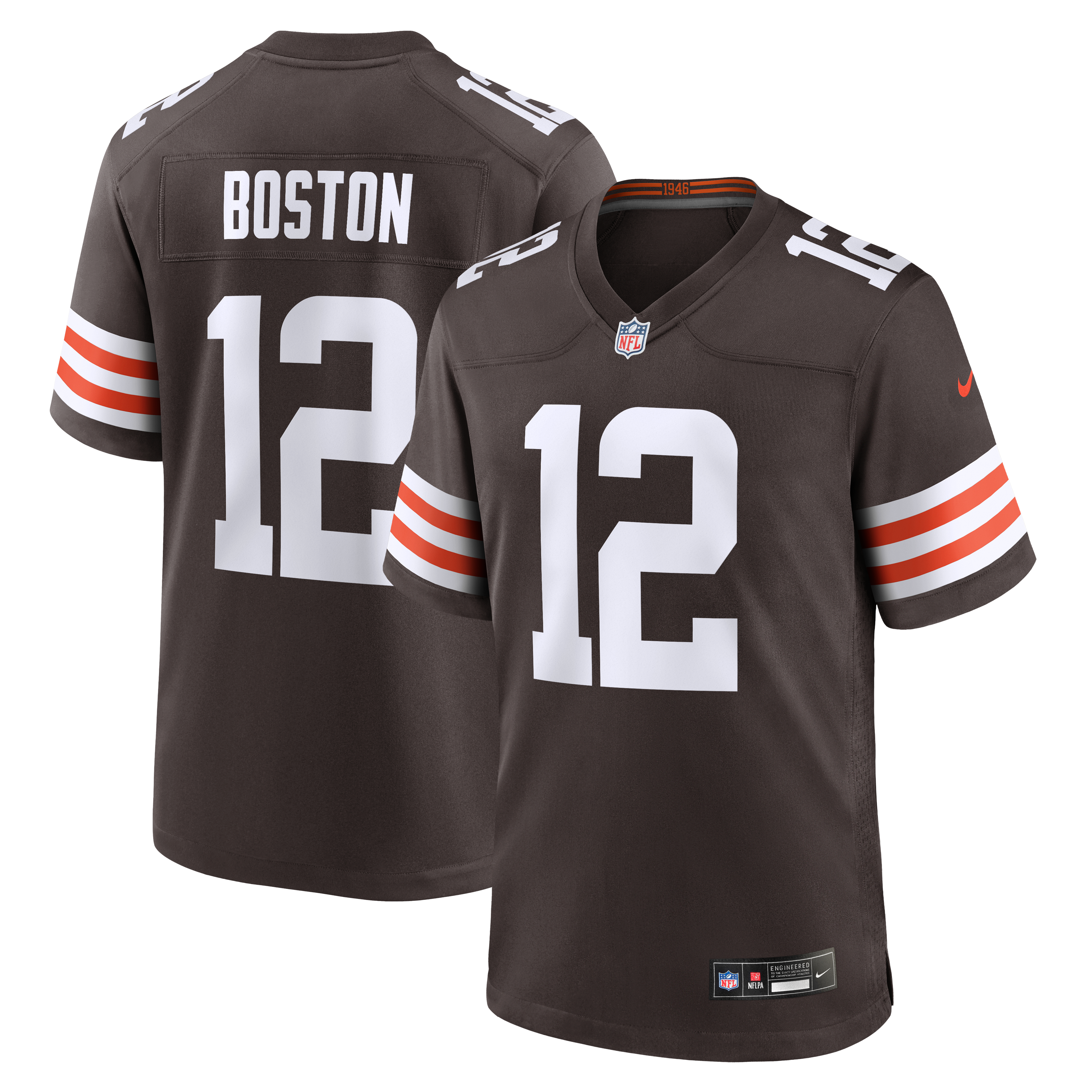 Men's Cleveland Browns Denzel Boston Nike Brown Game Jersey