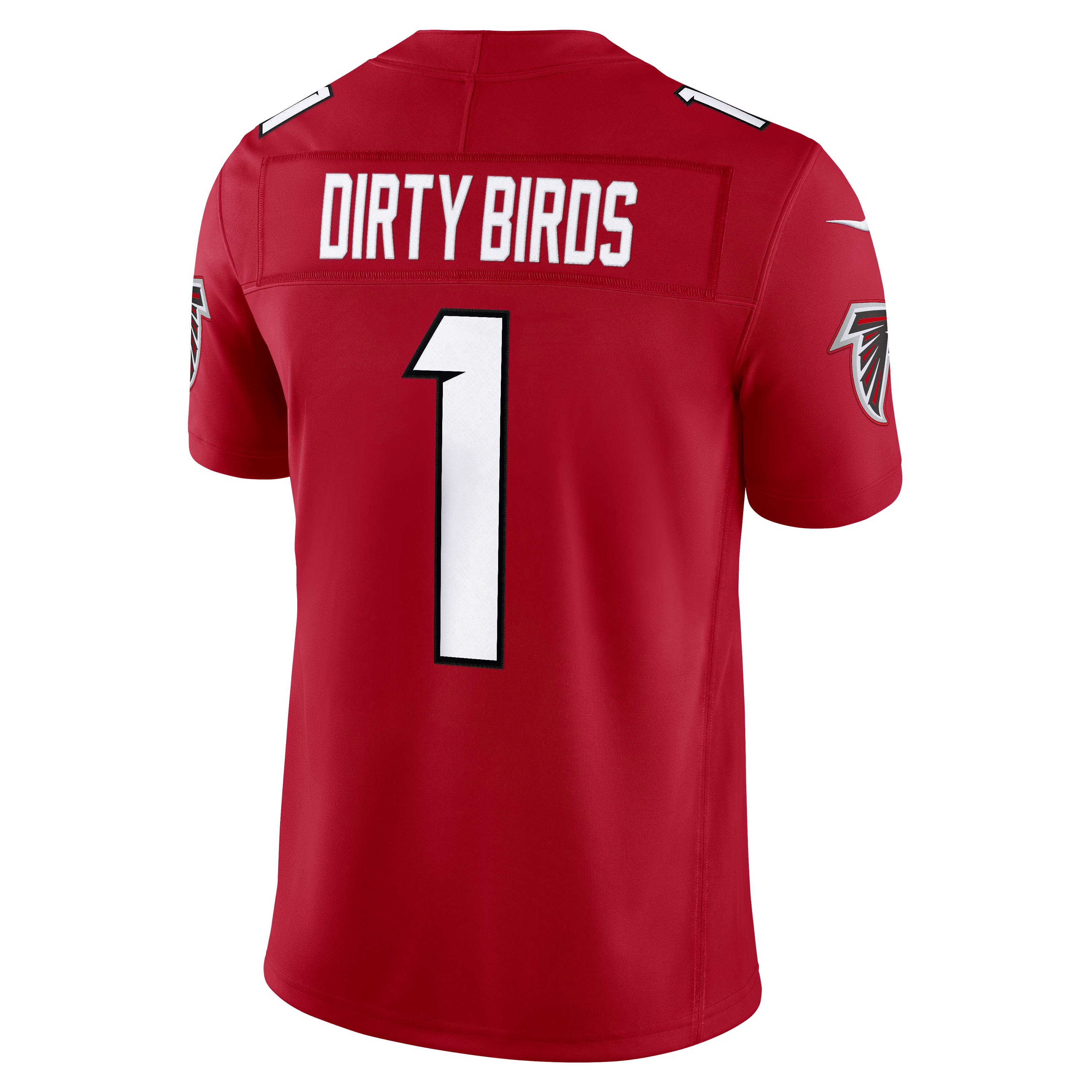 Men's Atlanta Falcons Dirty Birds Nike Red Team Vapor Fuse Stitched Limited Jersey