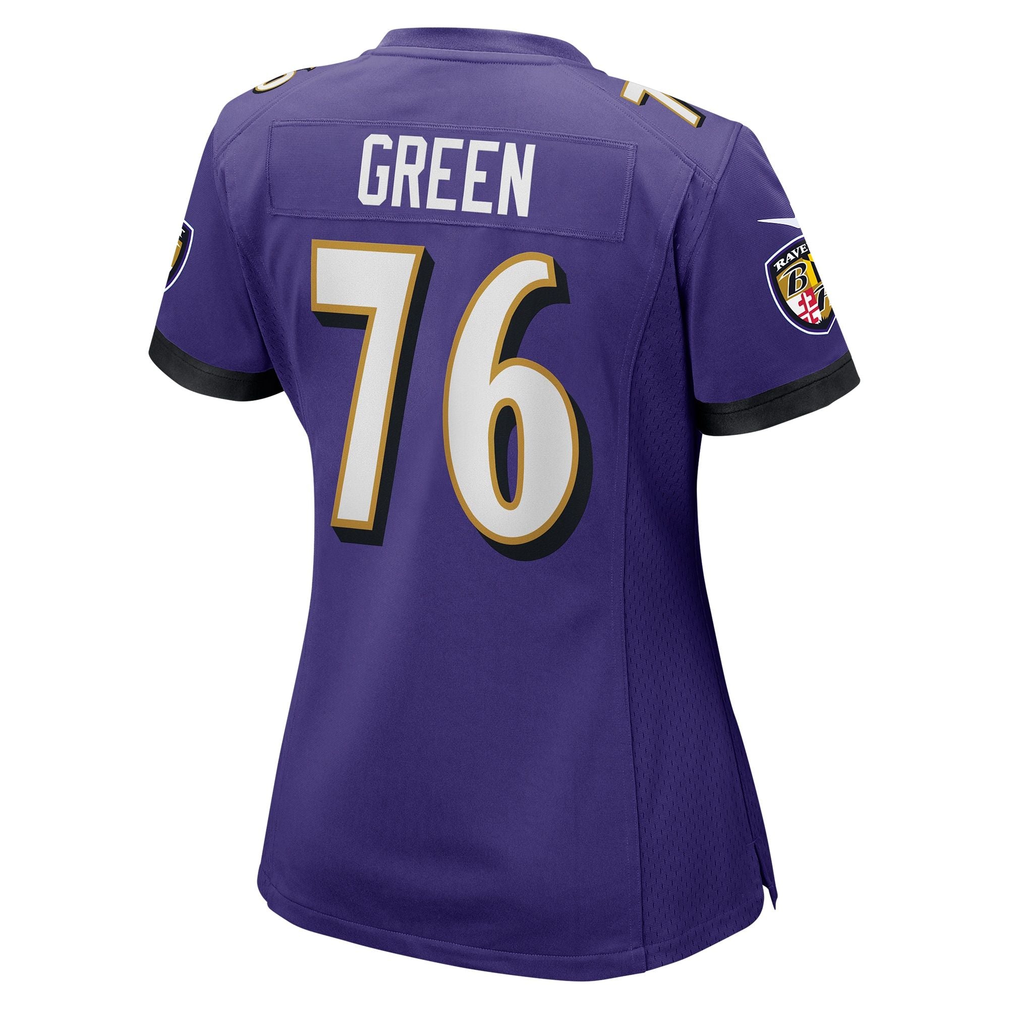 Women's Baltimore Ravens Kenyon Green Nike Purple Team Game Jersey