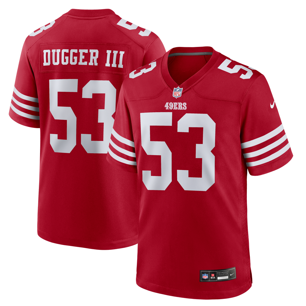 Men's San Francisco 49Ers Jaden Dugger Nike Scarlet Team Game Jersey