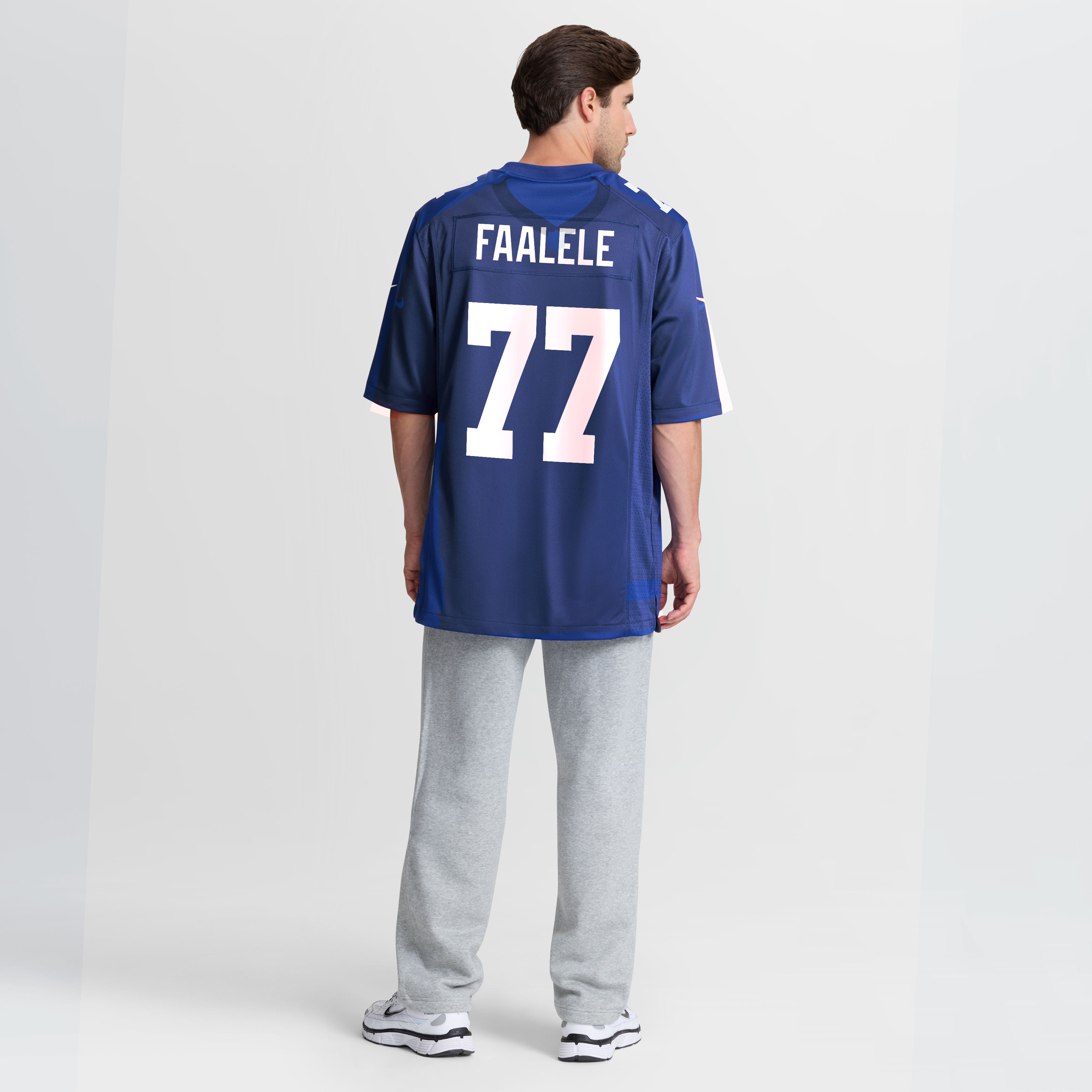 Men's New York Giants Daniel Faalele Nike Royal Team Game Jersey