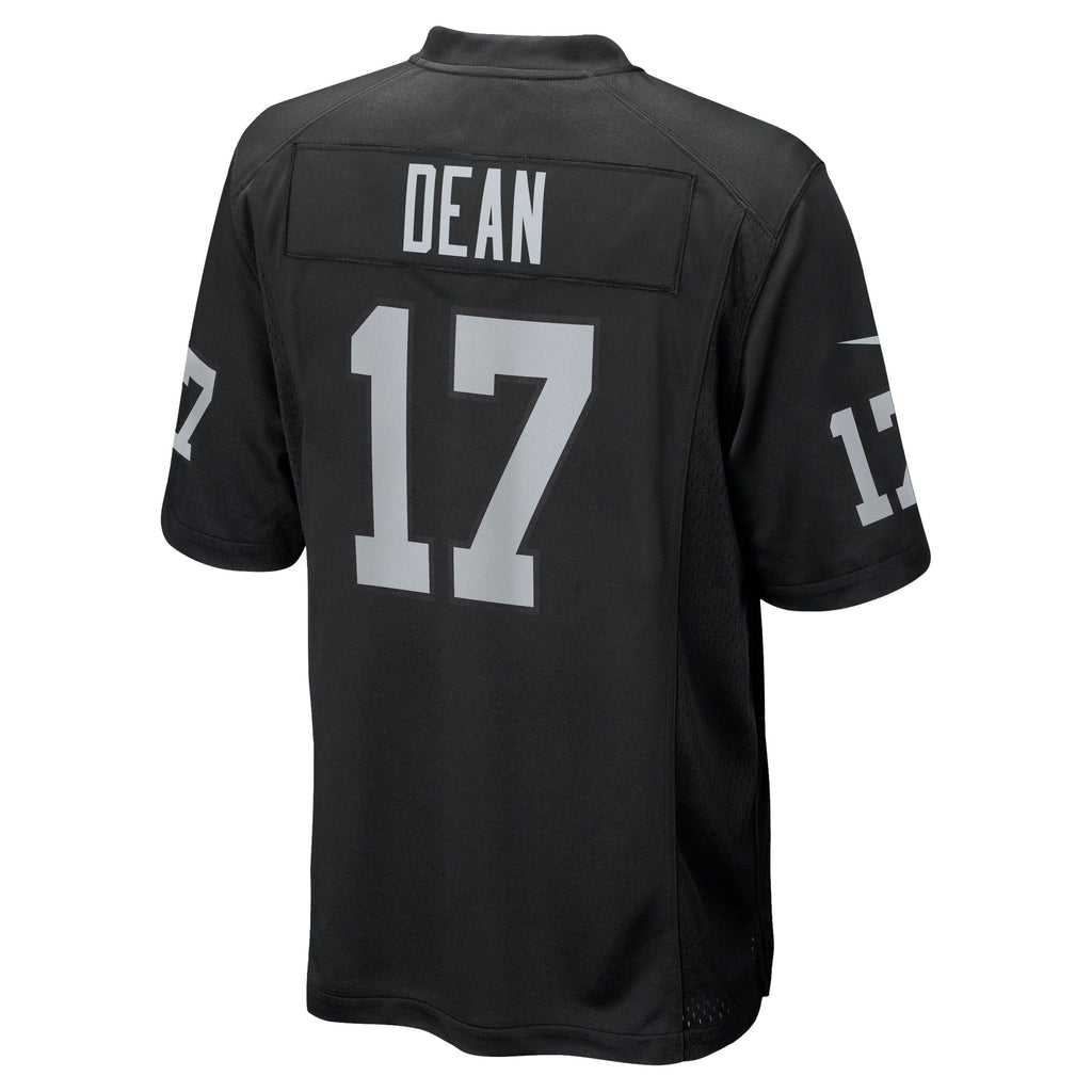 Men's Las Vegas Raiders Nakobe Dean Nike Black Team Game Jersey