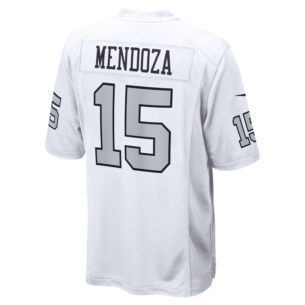 Men's Las Vegas Raiders Fernando Mendoza Nike White Alternate Game Player Jersey
