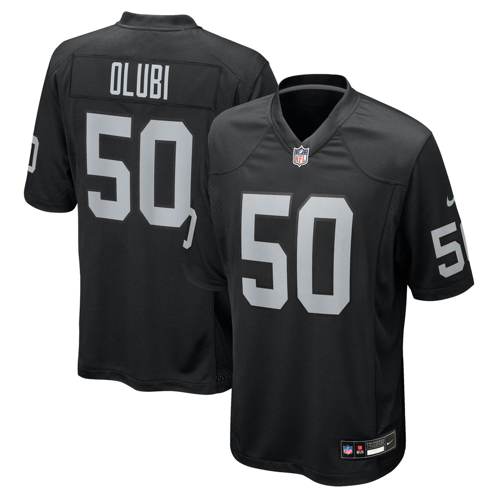 Men's Las Vegas Raiders Segun Olubi Nike Black Team Game Jersey