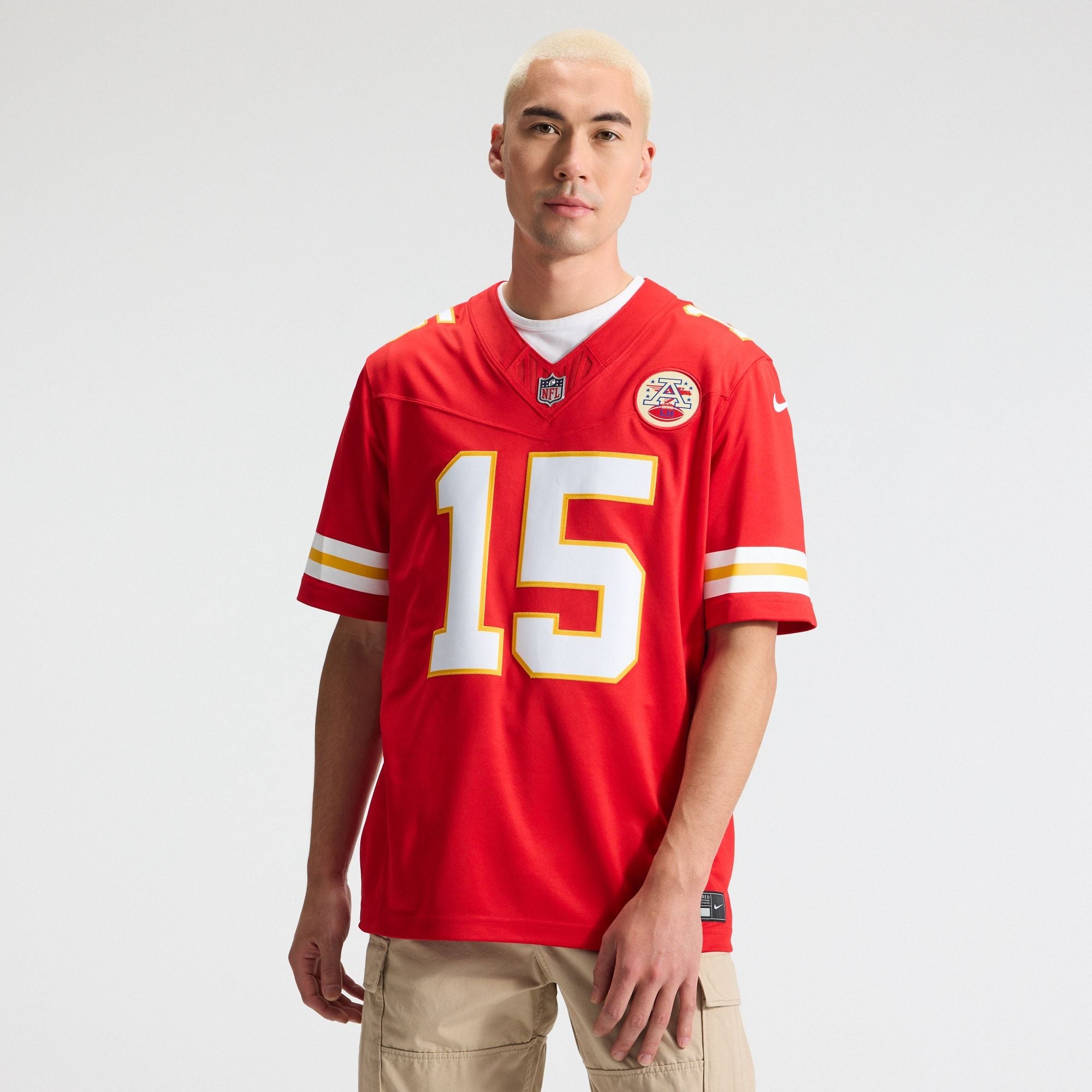 Men's Kansas City Chiefs Patrick Mahomes Nike Red Team Vapor Fuse Stitched Limited Jersey