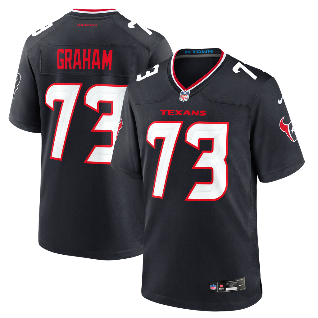 Men's Houston Texans Derrick Graham Nike Navy Team Game Jersey
