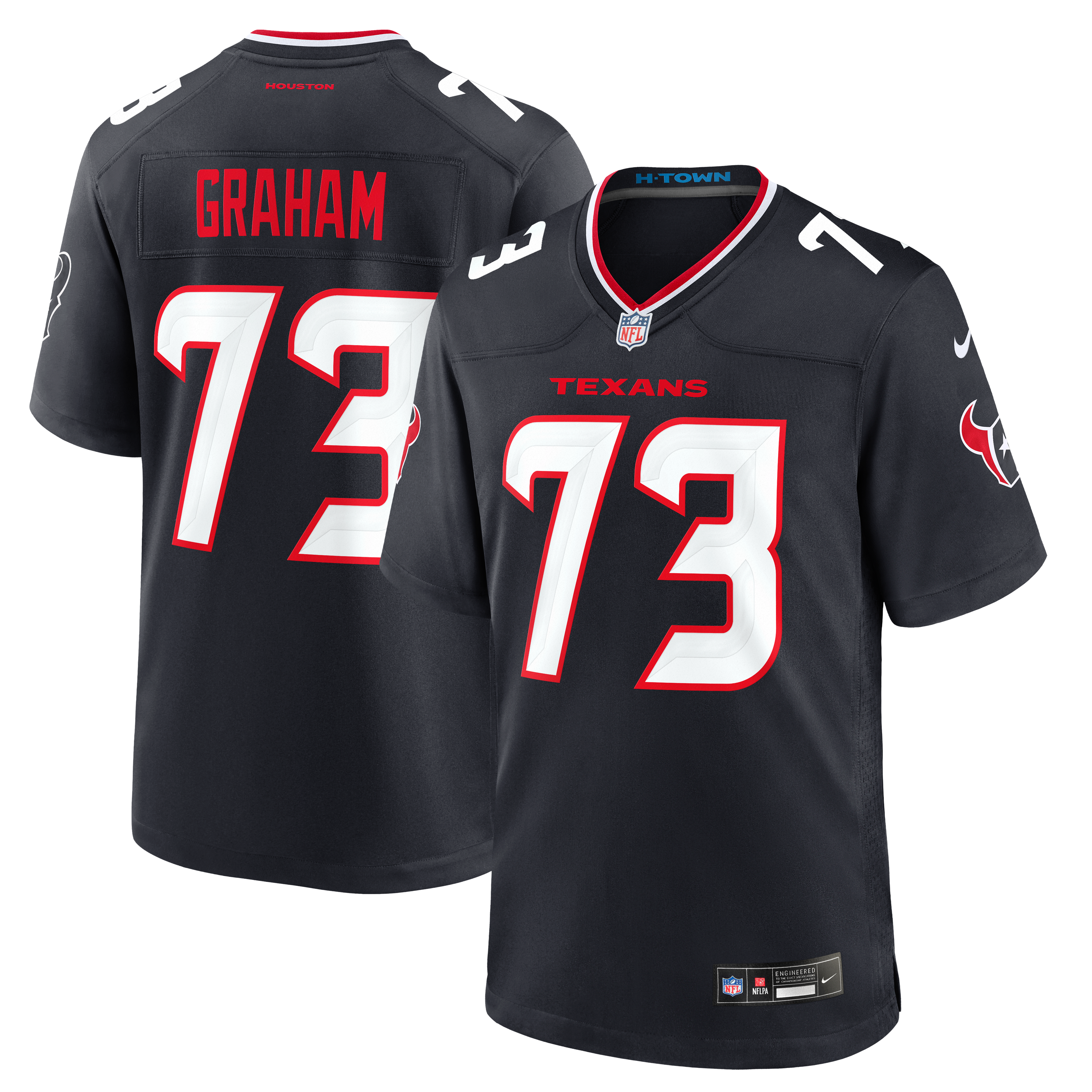 Men's Houston Texans Derrick Graham Nike Navy Team Game Jersey