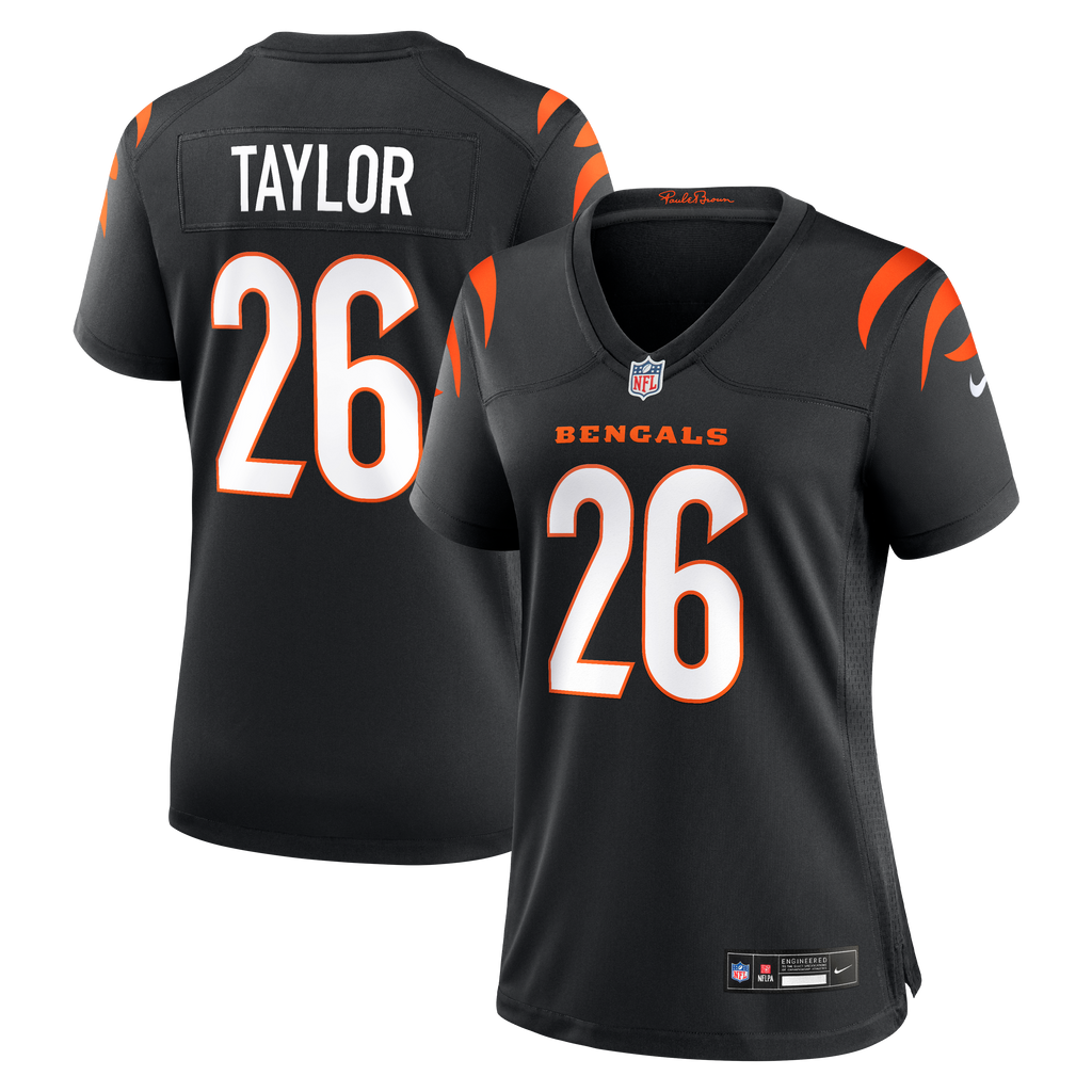 Women's Cincinnati Bengals Jasir Taylor Nike Black Team Game Jersey