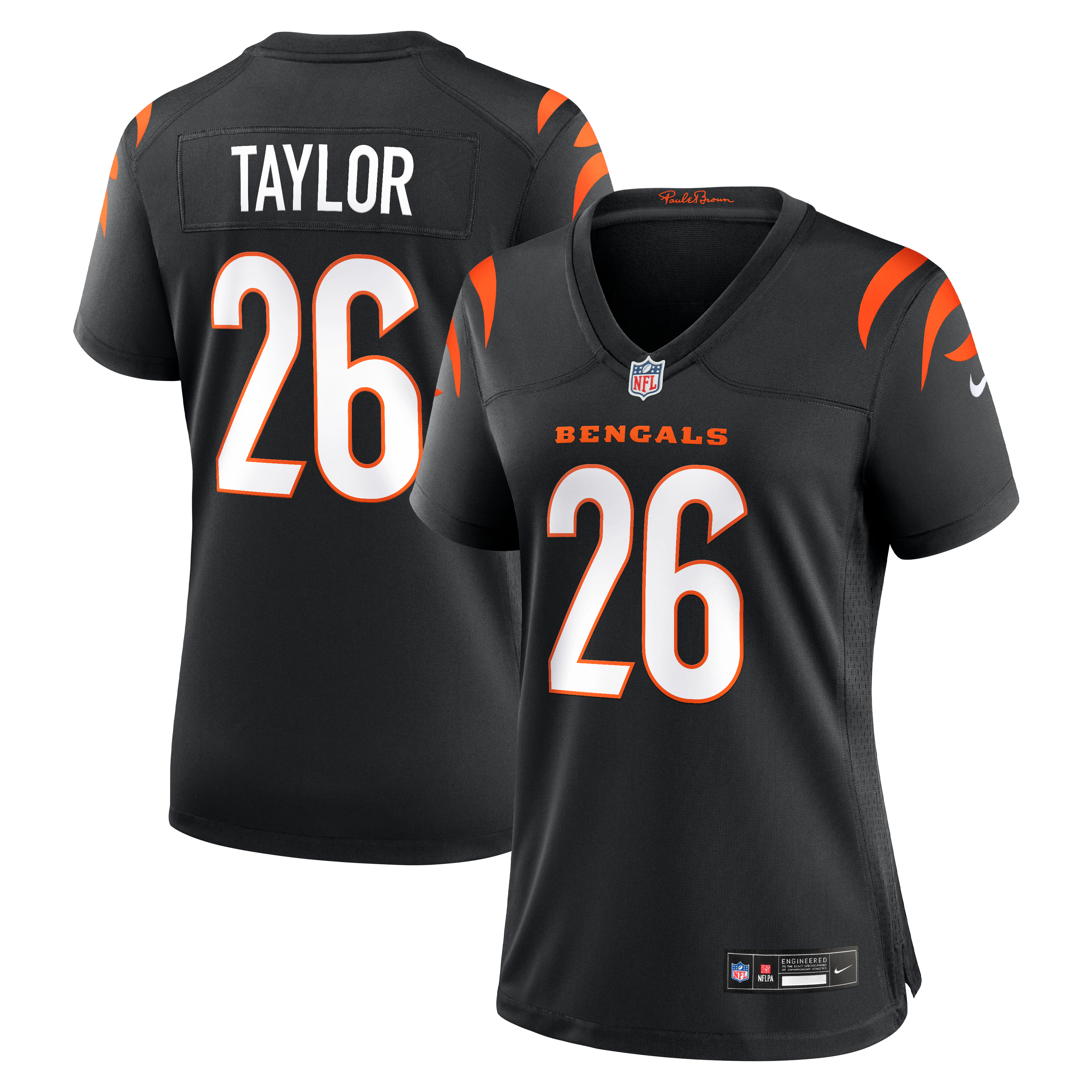 Women's Cincinnati Bengals Jasir Taylor Nike Black Team Game Jersey
