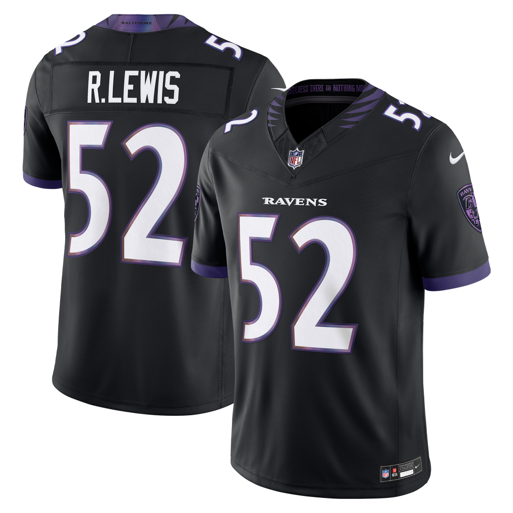 Men's Baltimore Ravens Ray Lewis Nike Black Alternate Vapor Fuse Stitched Retired Player Limited Jersey
