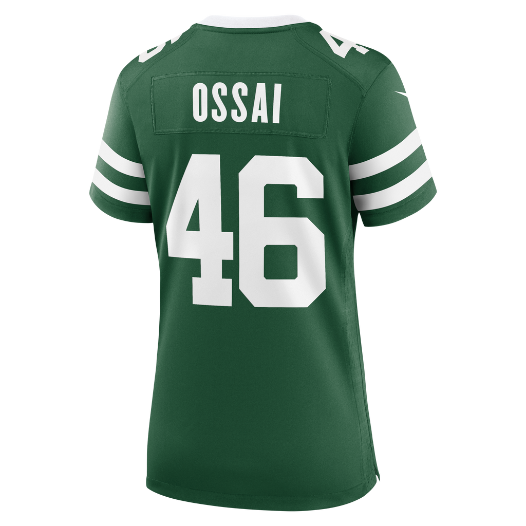 Women's New York Jets Joseph Ossai Nike Legacy Green Team Game Jersey