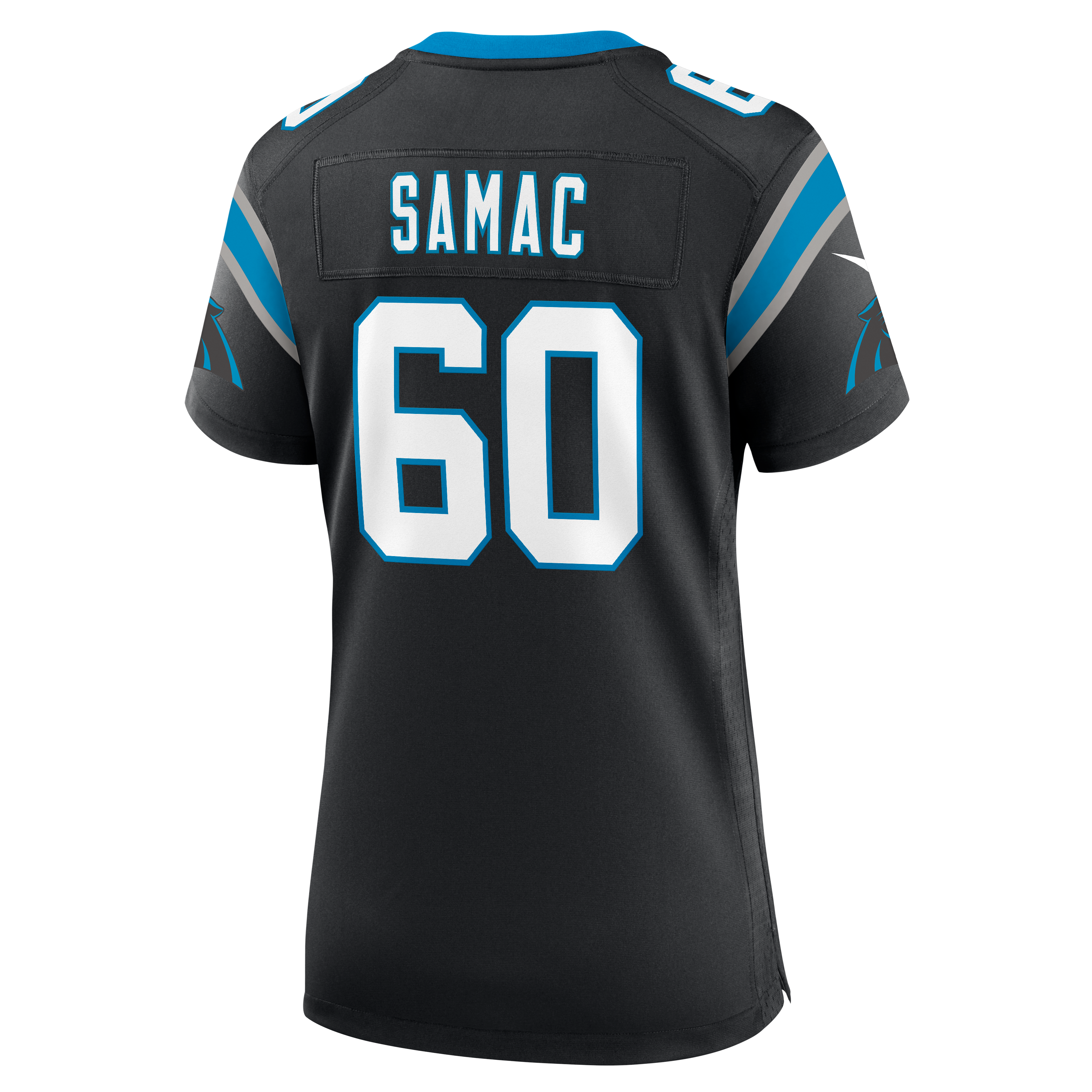 Women's Carolina Panthers Nick Samac Nike Black Team Game Jersey