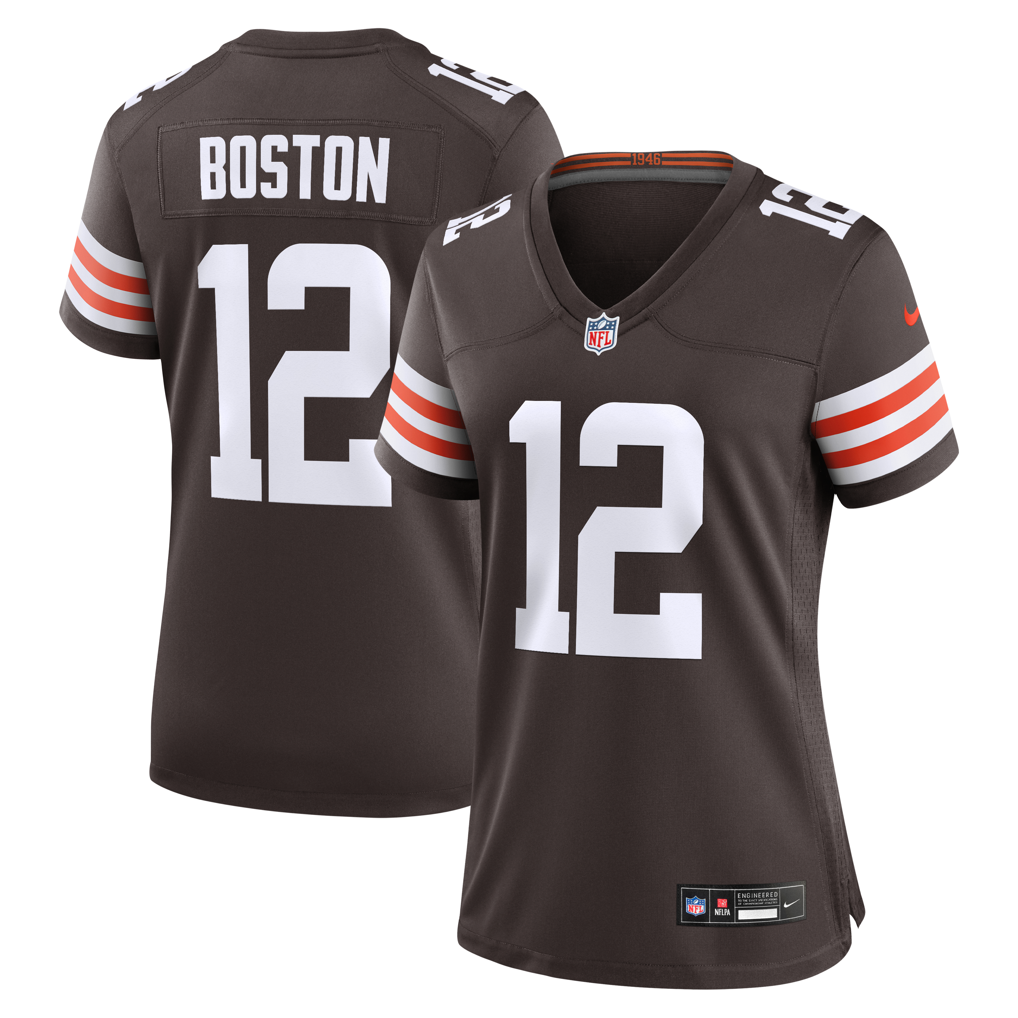 Women's Cleveland Browns Denzel Boston Nike Brown Team Game Jersey