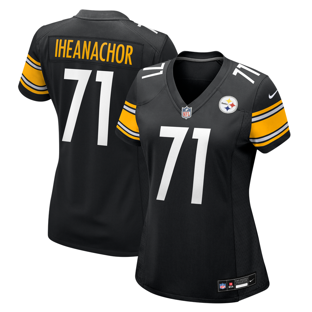 Women's Pittsburgh Steelers Max Iheanachor Nike Black Team Game Jersey