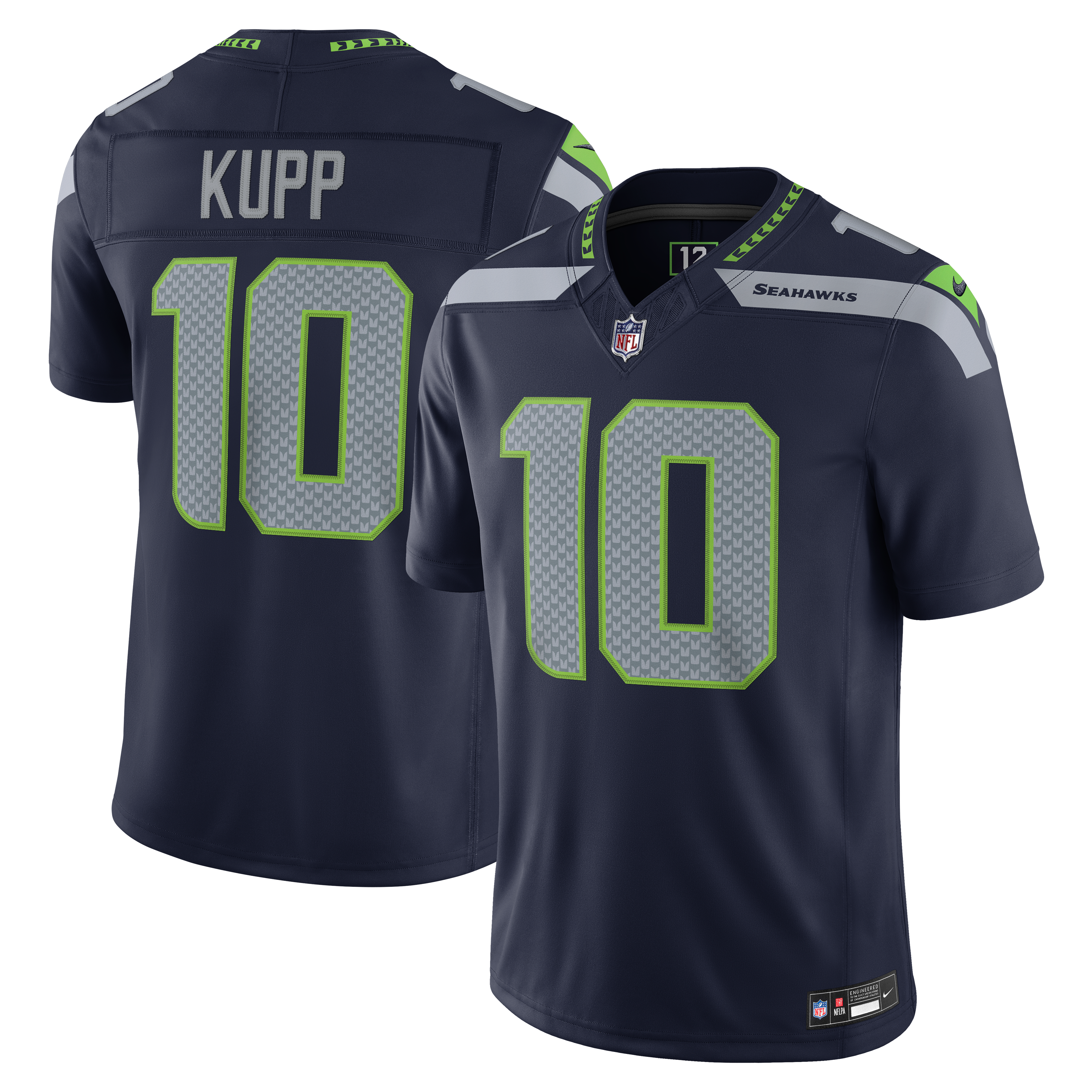 Men's Seattle Seahawks Cooper Kupp Nike College Navy Team Vapor Fuse Stitched Limited Jersey