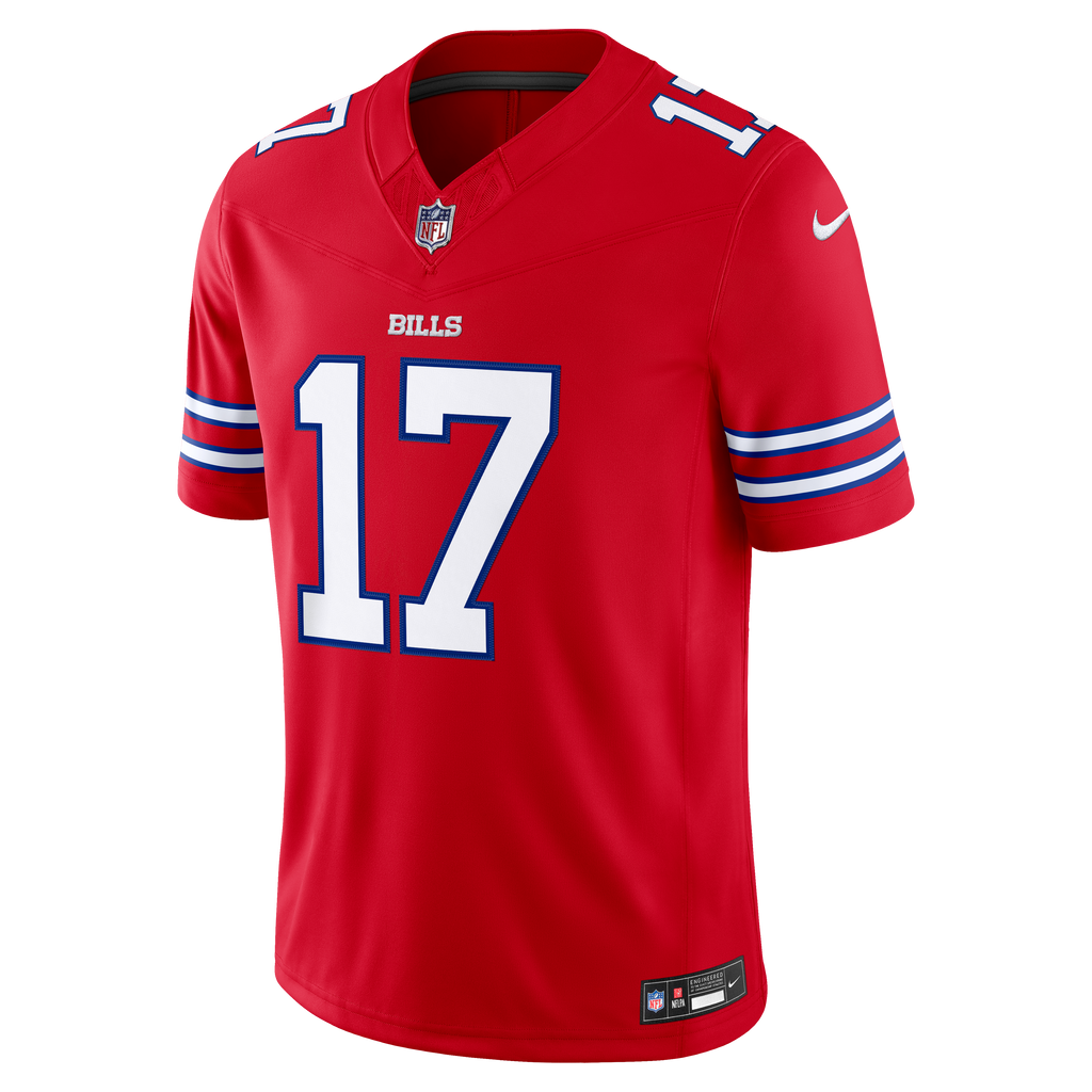 Men's Buffalo Bills Josh Allen Nike Red Alternate Vapor Fuse Stitched Limited Jersey