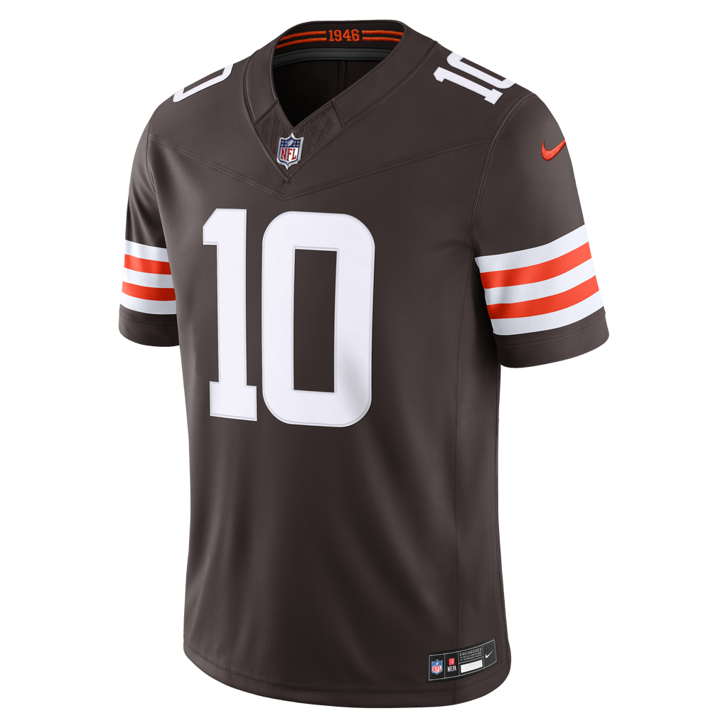 Men's Cleveland Browns Quinshon Judkins Nike Brown Team Vapor Fuse Stitched Limited Jersey