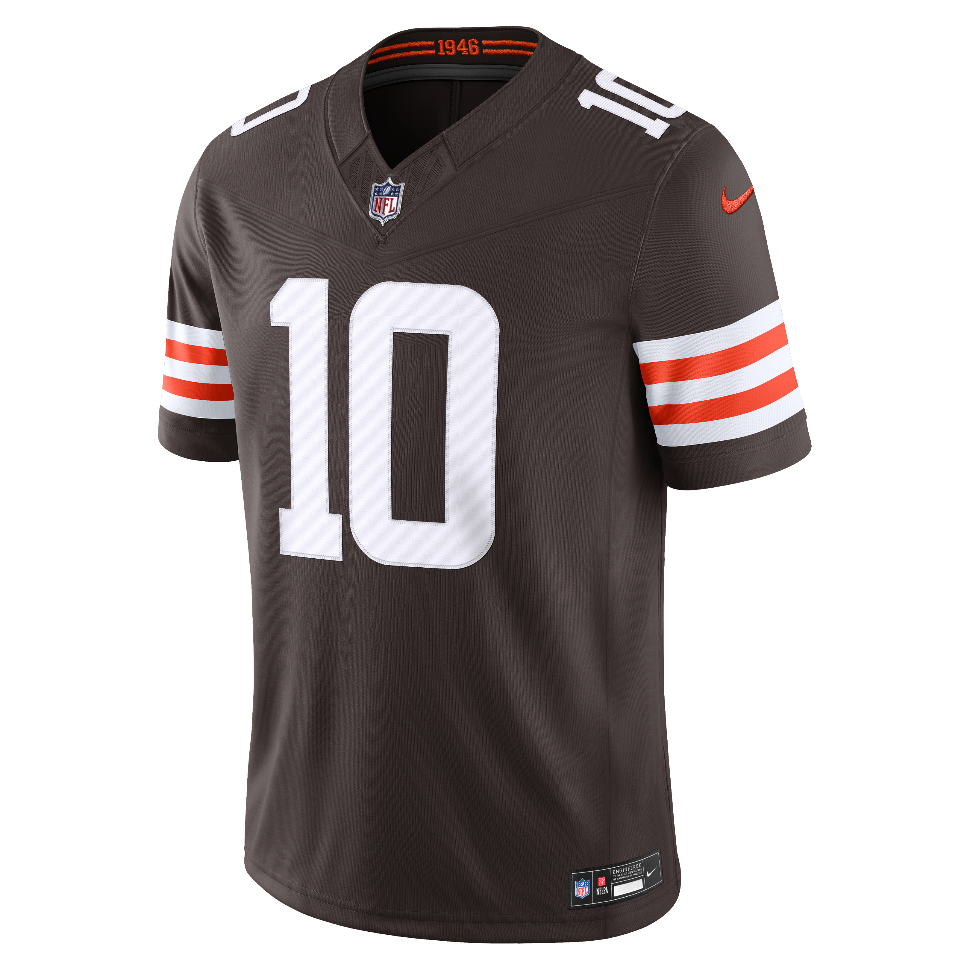 Men's Cleveland Browns Quinshon Judkins Nike Brown Team Vapor Fuse Stitched Limited Jersey