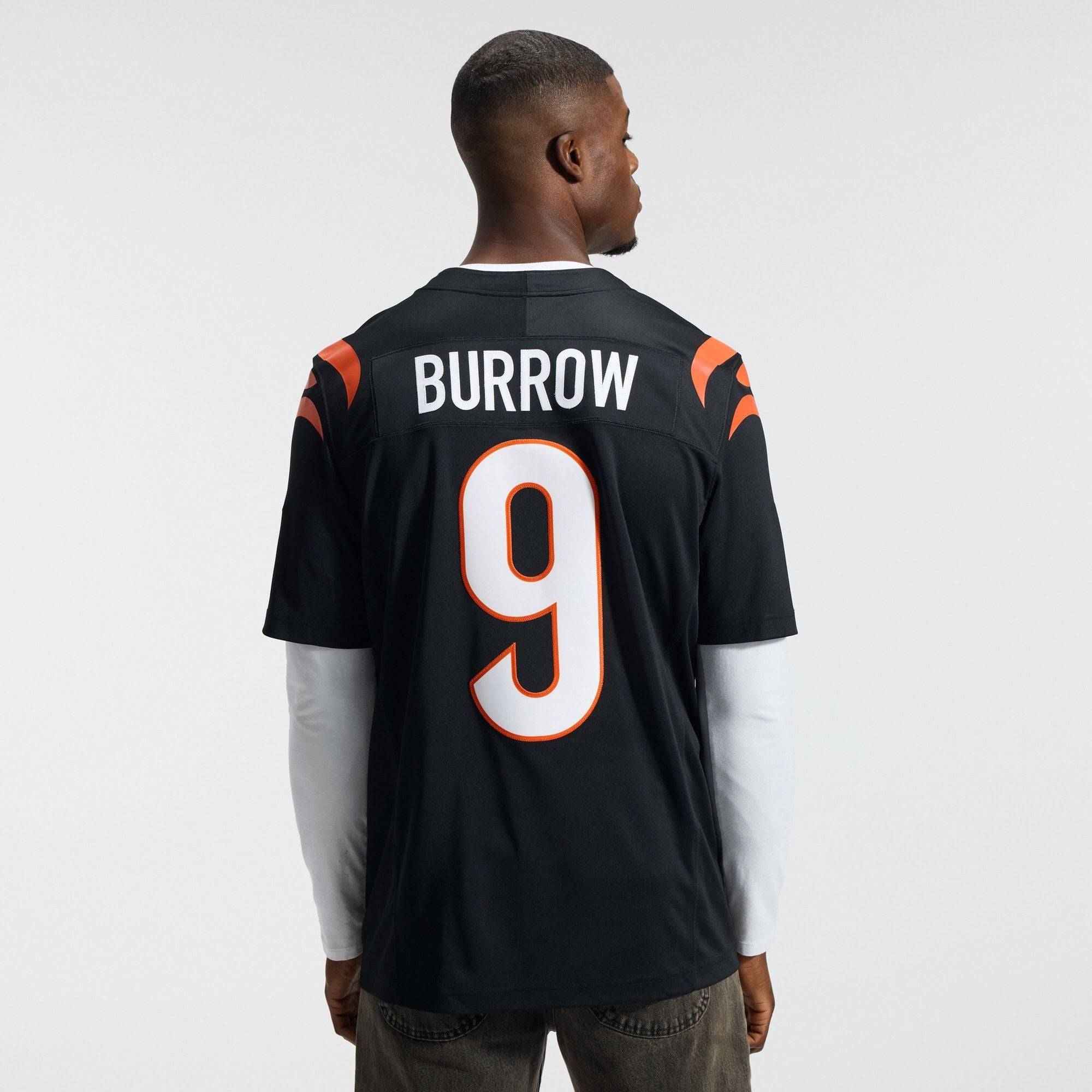 Men's Cincinnati Bengals Joe Burrow Nike Black Team Vapor Fuse Stitched Limited Jersey