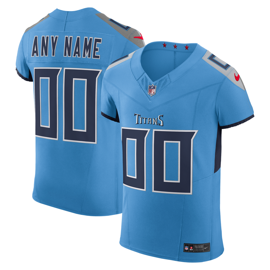 Men's Tennessee Titans Nike Light Blue Team Vapor Fuse Elite Custom Jersey