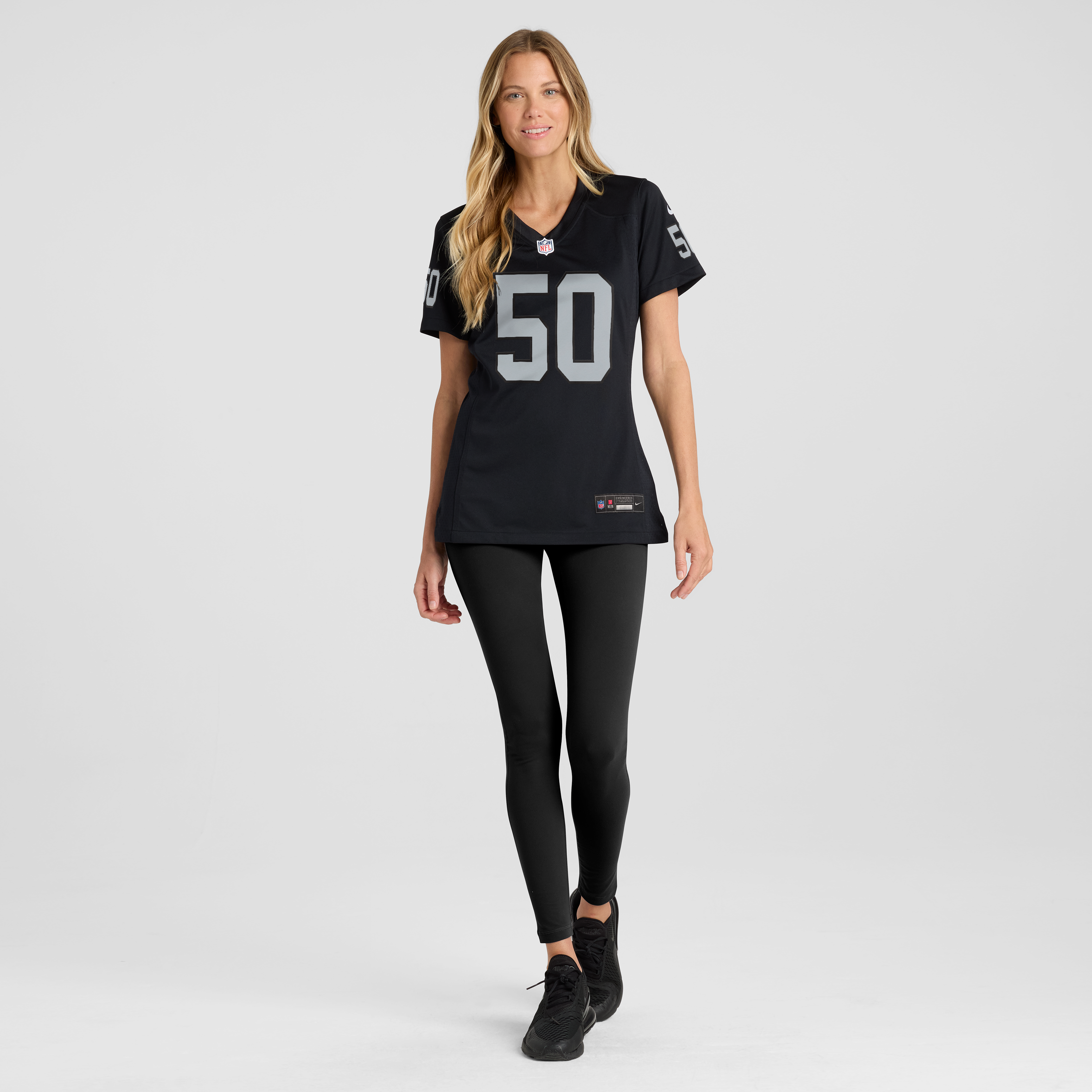 Women's Las Vegas Raiders Segun Olubi Nike Black Team Game Jersey
