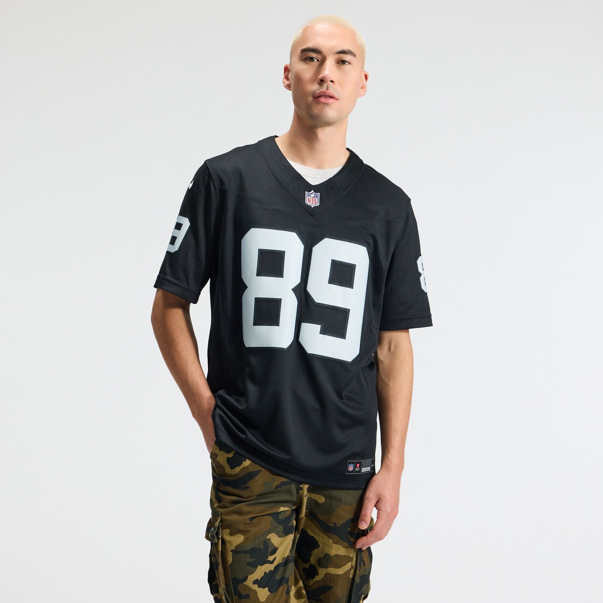 Men's Las Vegas Raiders Brock Bowers Nike Black Team Vapor Fuse Stitched Limited Jersey
