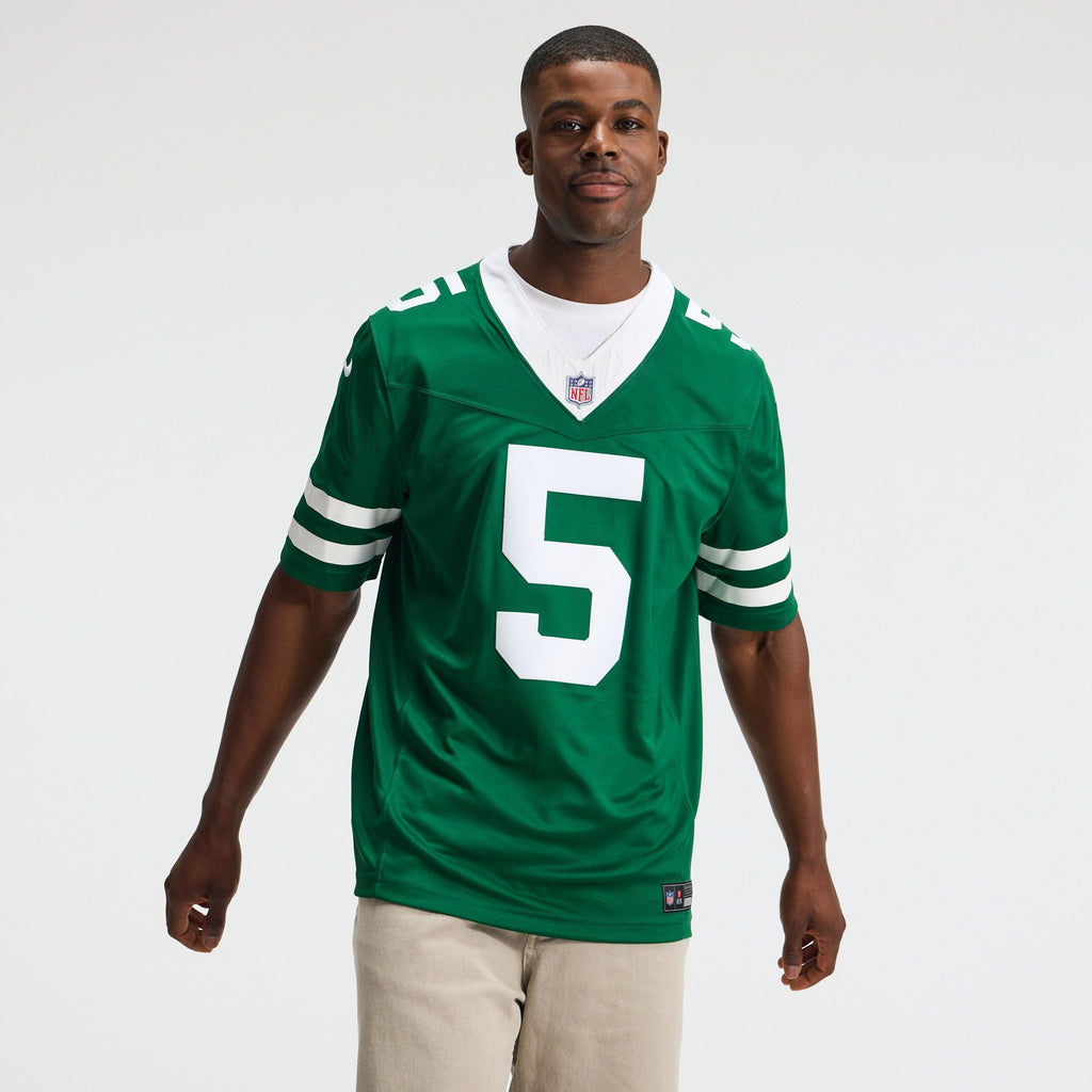 Men's New York Jets Garrett Wilson Nike Legacy Green Team Vapor Fuse Stitched Limited Jersey