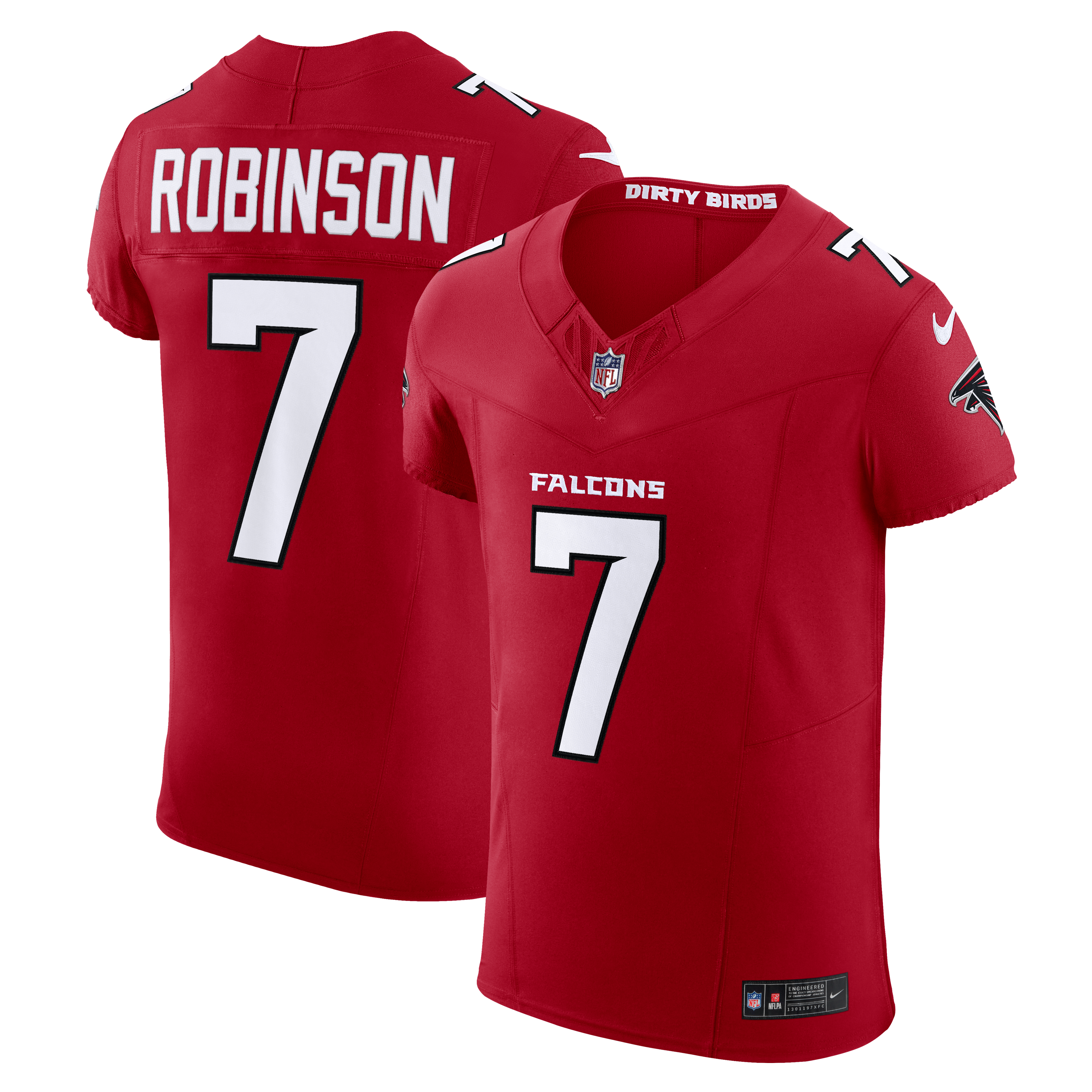 Men's Atlanta Falcons Bijan Robinson Nike Red Team Vapor Fuse Elite Jersey