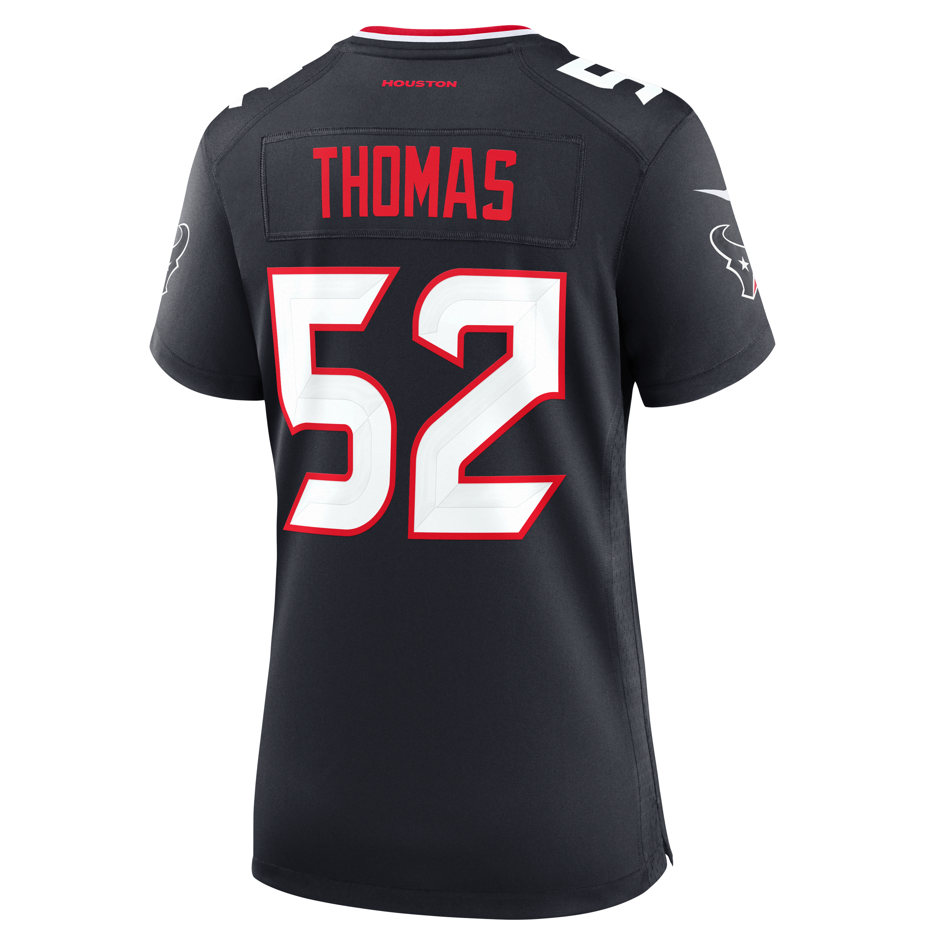 Women's Houston Texans Xavier Thomas Nike Navy Team Game Jersey