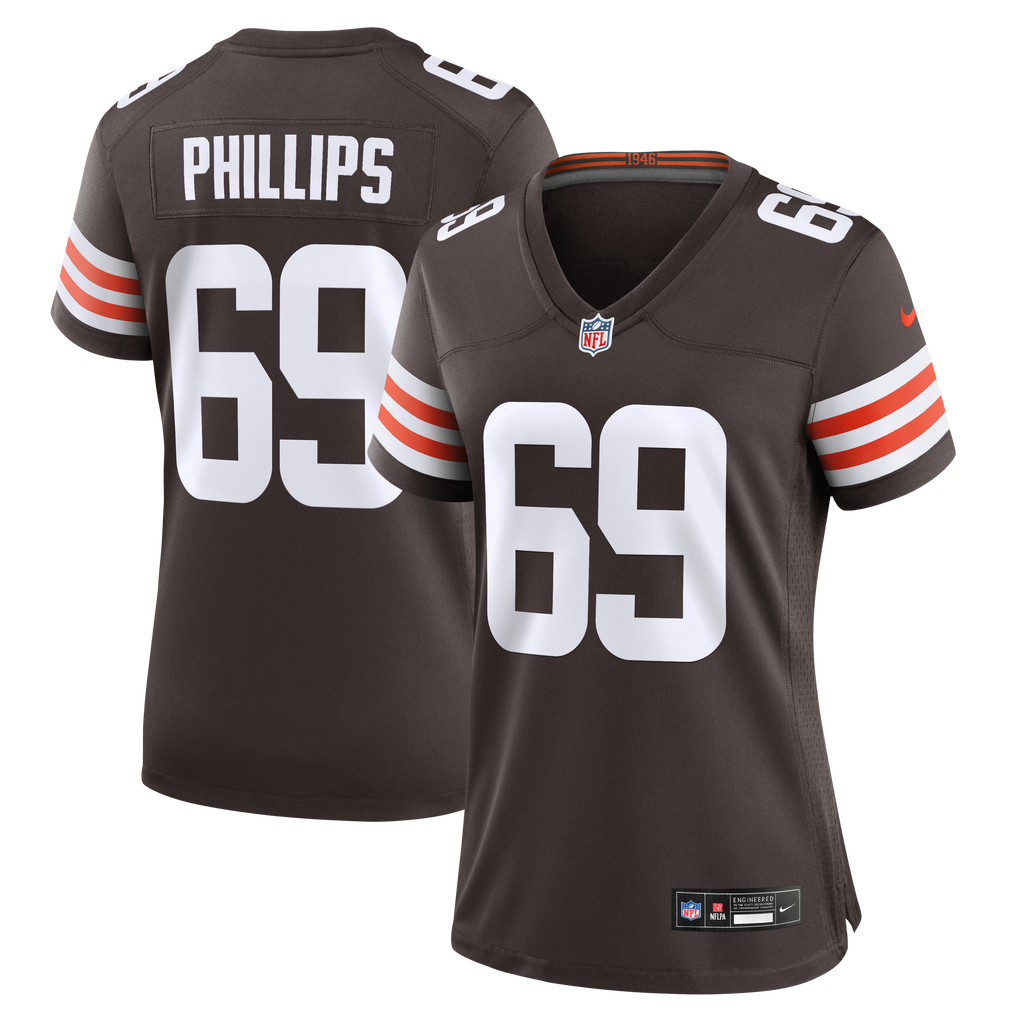 Women's Cleveland Browns Tyre Phillips Nike Brown Team Game Jersey