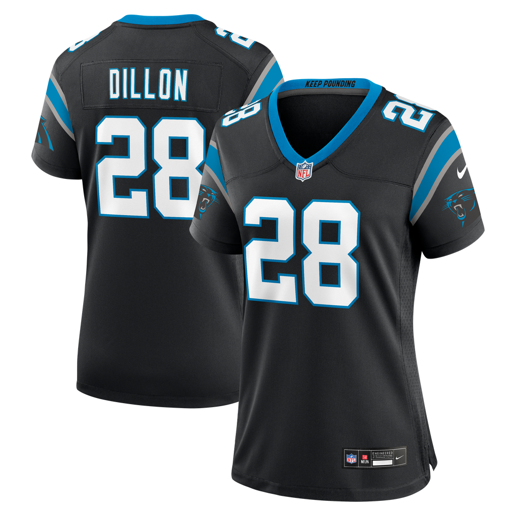 Women's Carolina Panthers Aj Dillon Nike Black Team Game Jersey