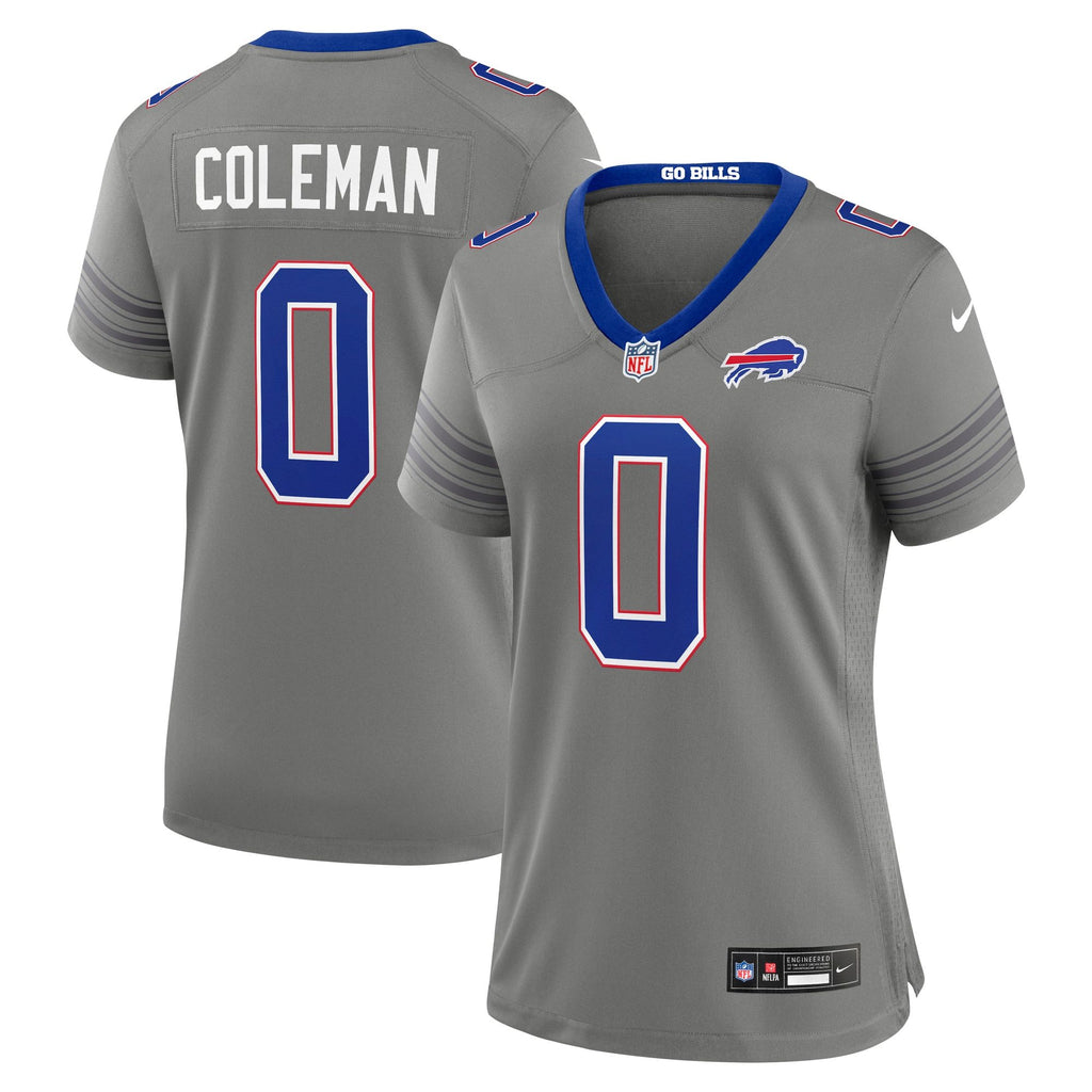 Women's Buffalo Bills Keon Coleman Nike Gray Nickel City Game Jersey